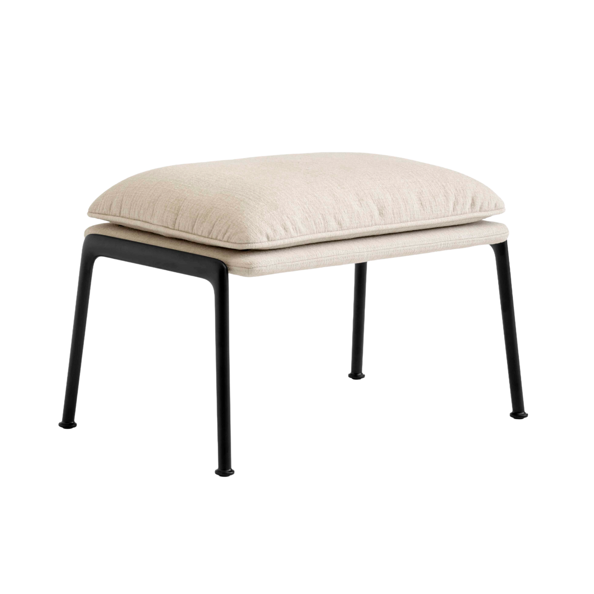 Polsterhocker MUNO LN20 mit schwarzem Gestell