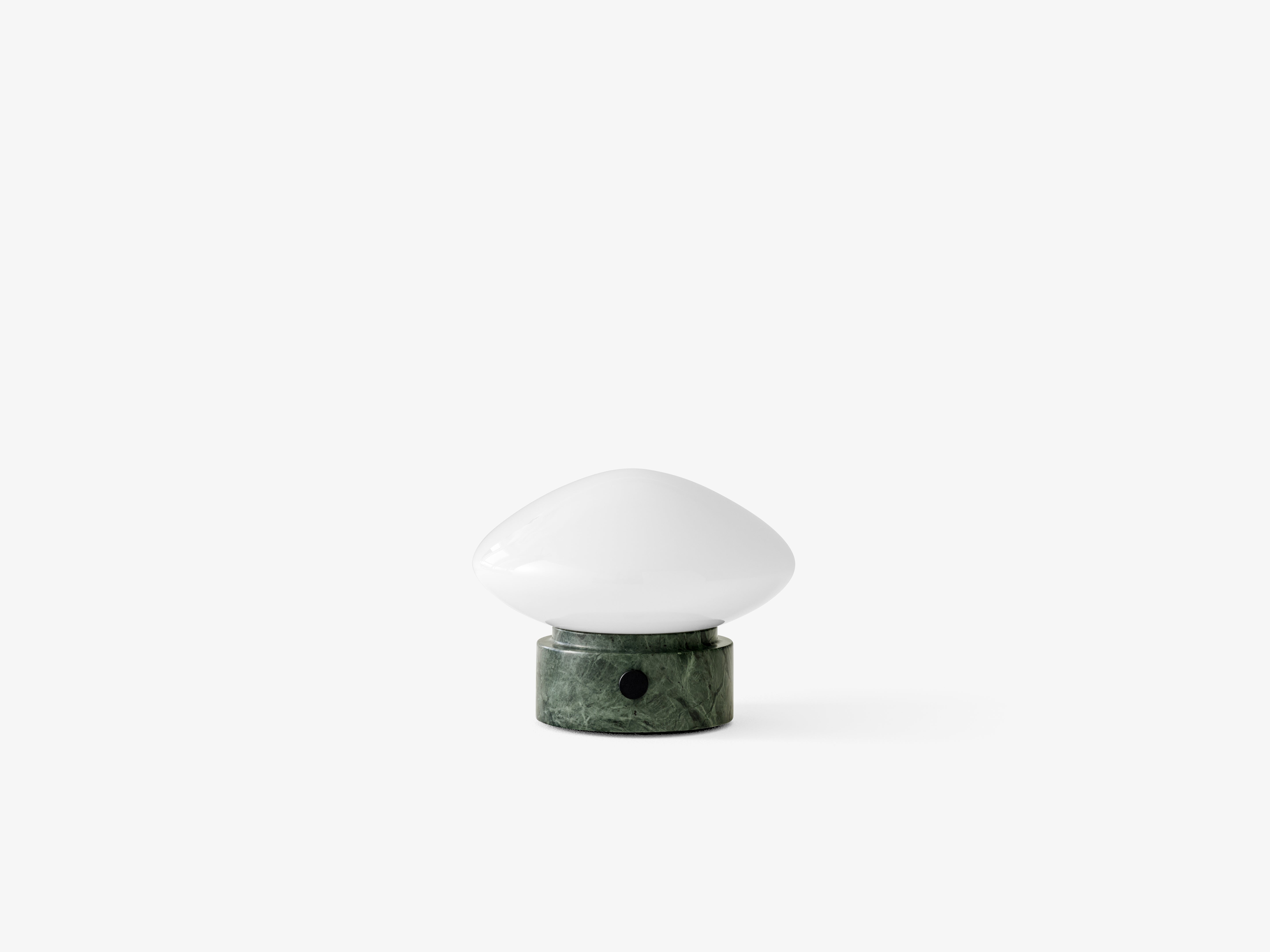 Lampa przenośna MIST AP21 szklany klosz z zieloną marmurową podstawą