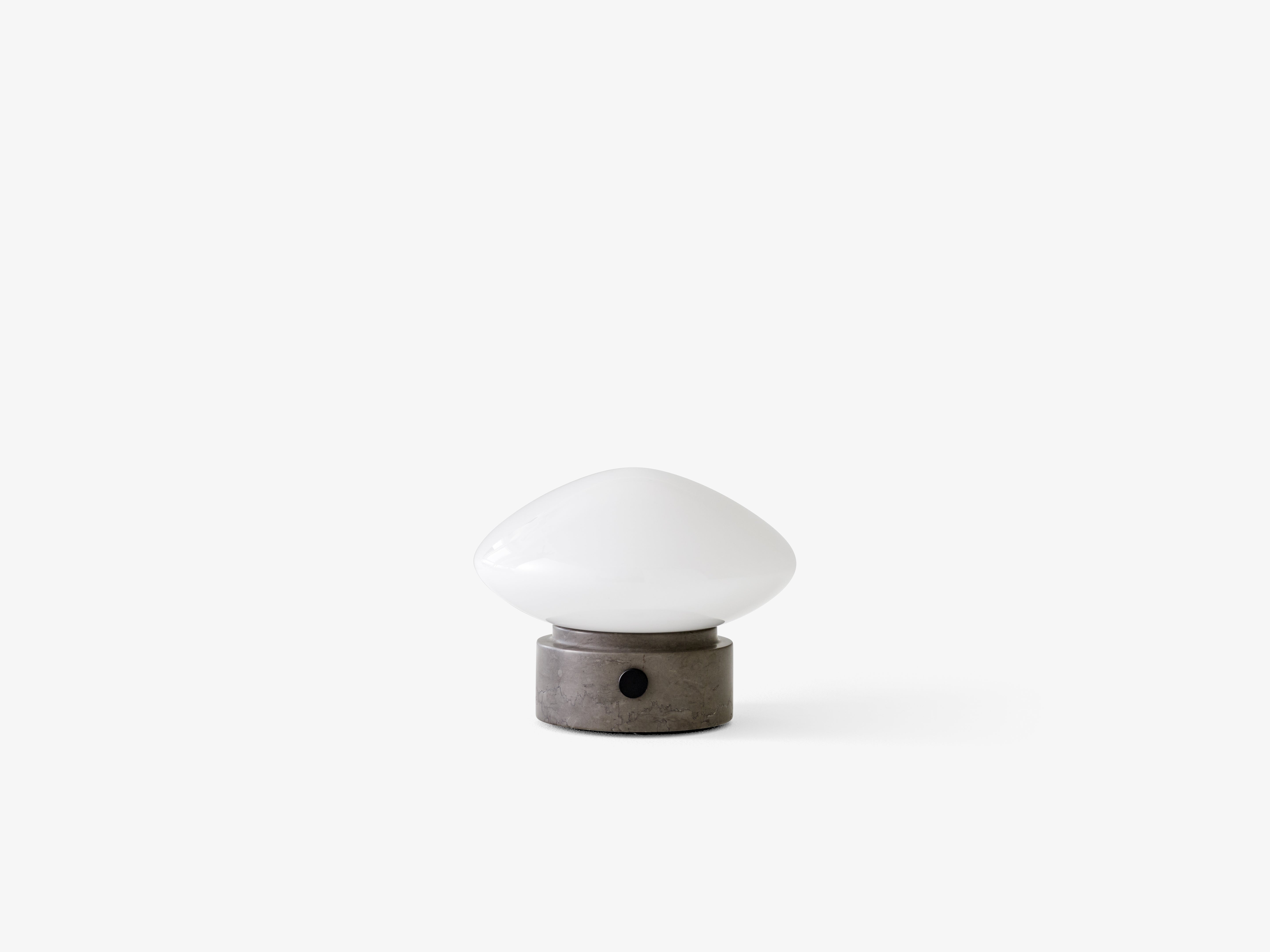 Lampa przenośna MIST AP21 szklany klosz z szarą marmurową podstawą