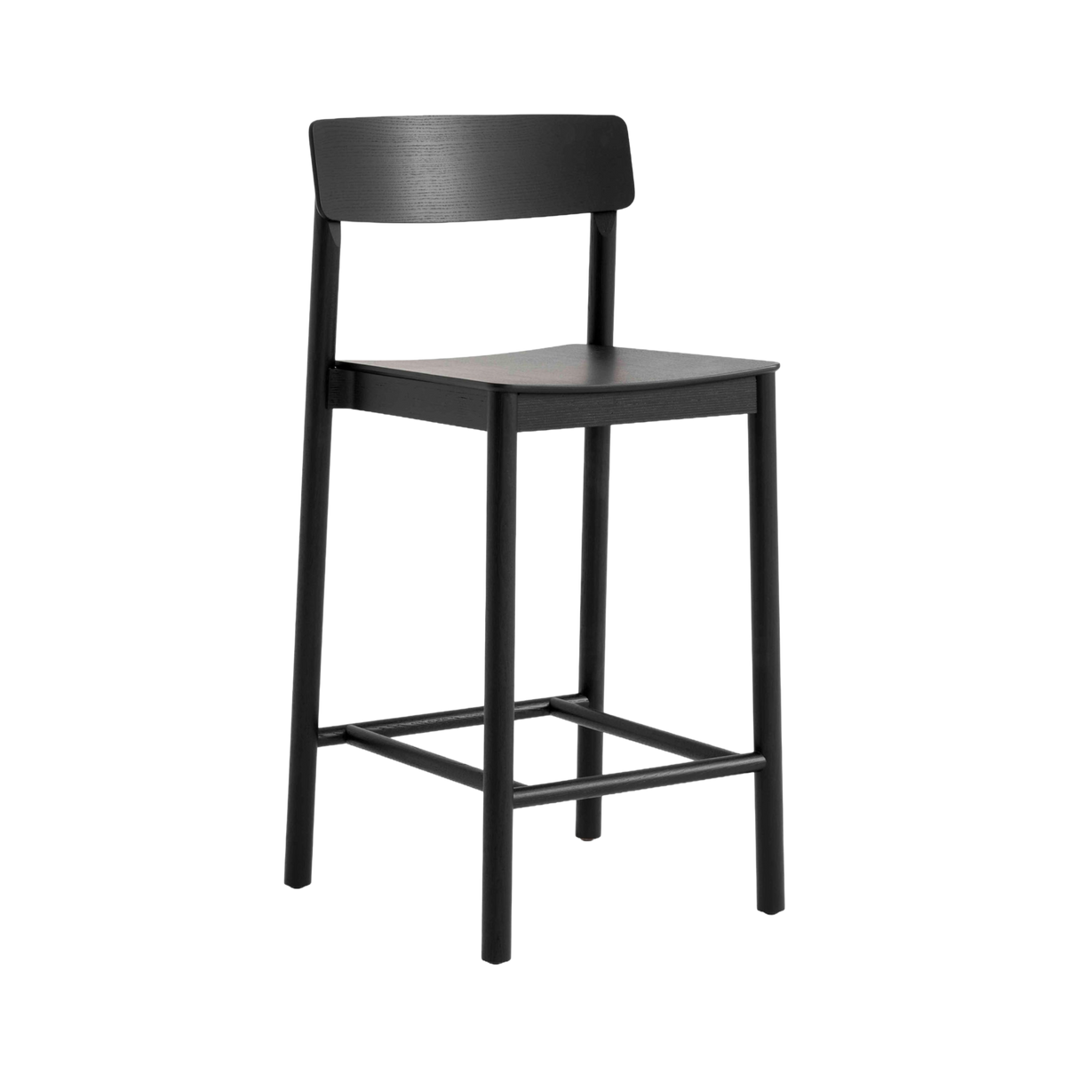 Hocker BETTY aus schwarzem lackiertem Eschenholz