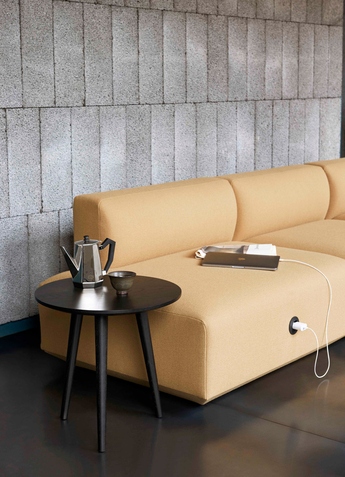 Modulares Sofa für 4 Personen DEVELIUS cremefarben