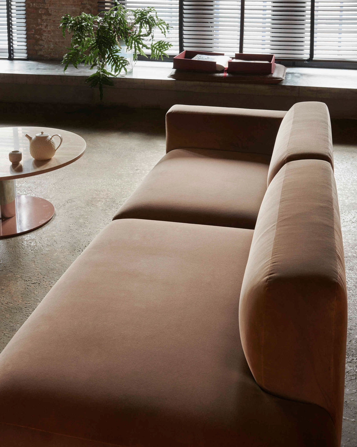 Modulares Sofa für 4 Personen DEVELIUS cremefarben