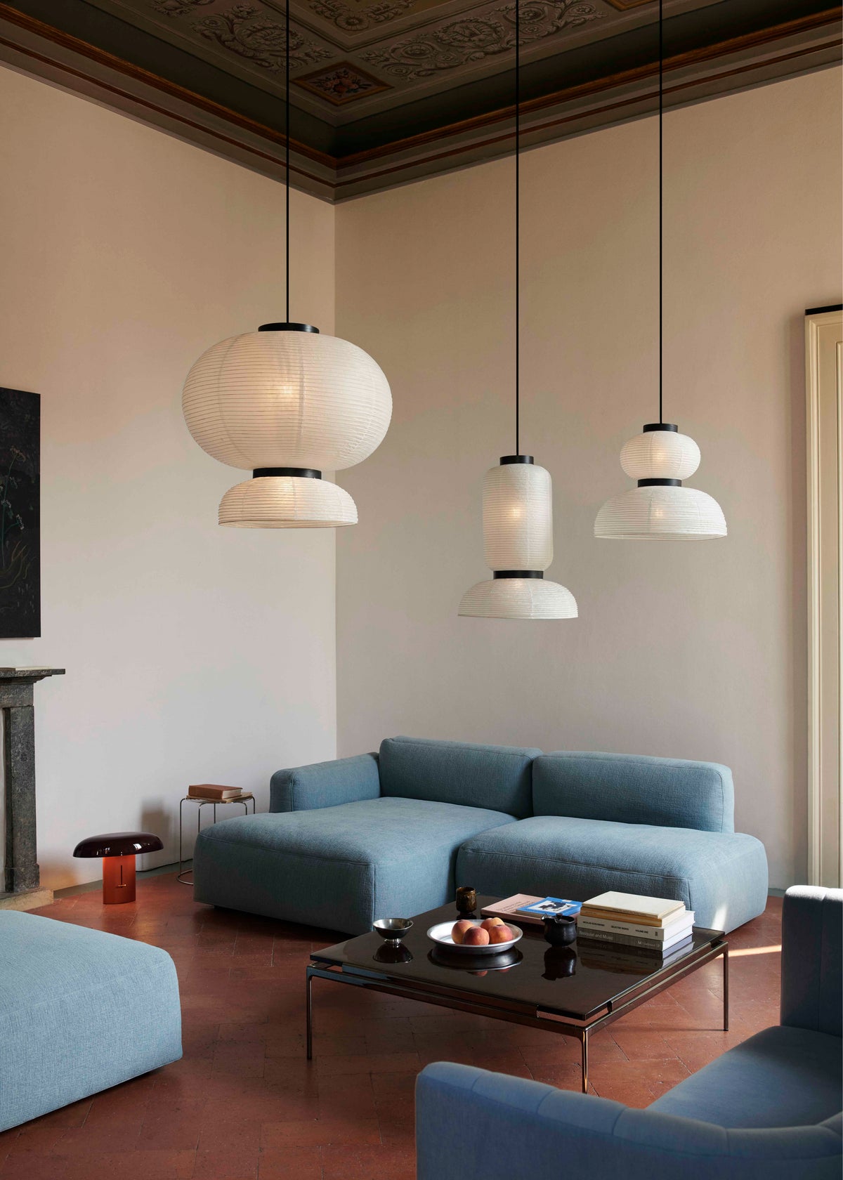 Modulares linkes Ecksofa 3-Sitzer DEVELIUS MELLOW gepolstert