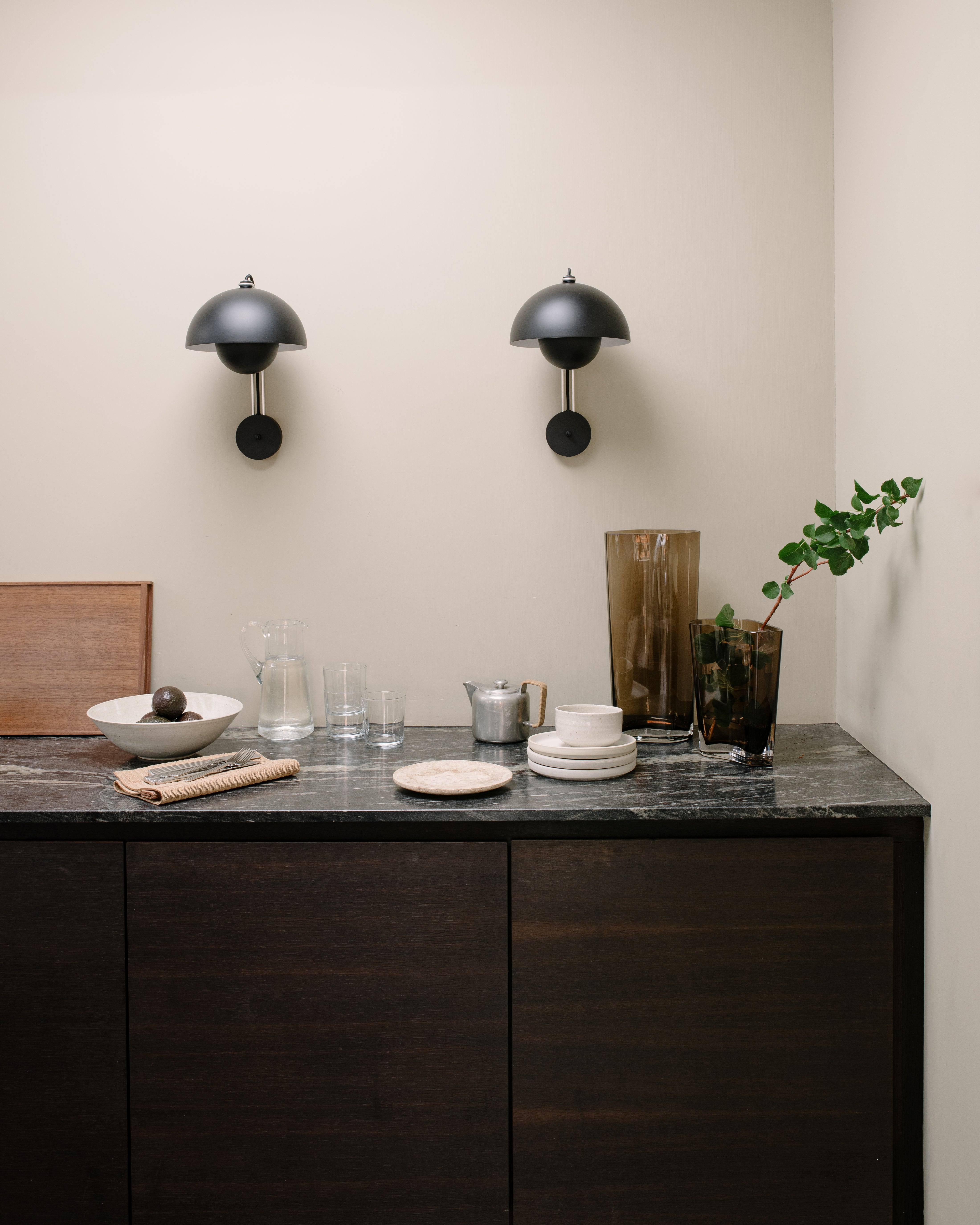 Wandlampe FLOWERPOT VP8 matt schwarz