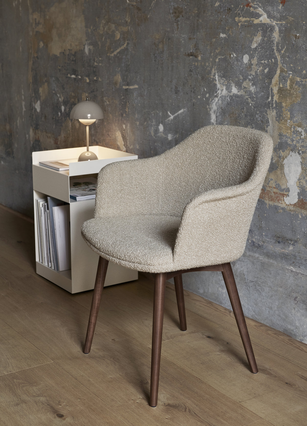 Tragbare Lampe FLOWERPOT VP9 in grau-beige