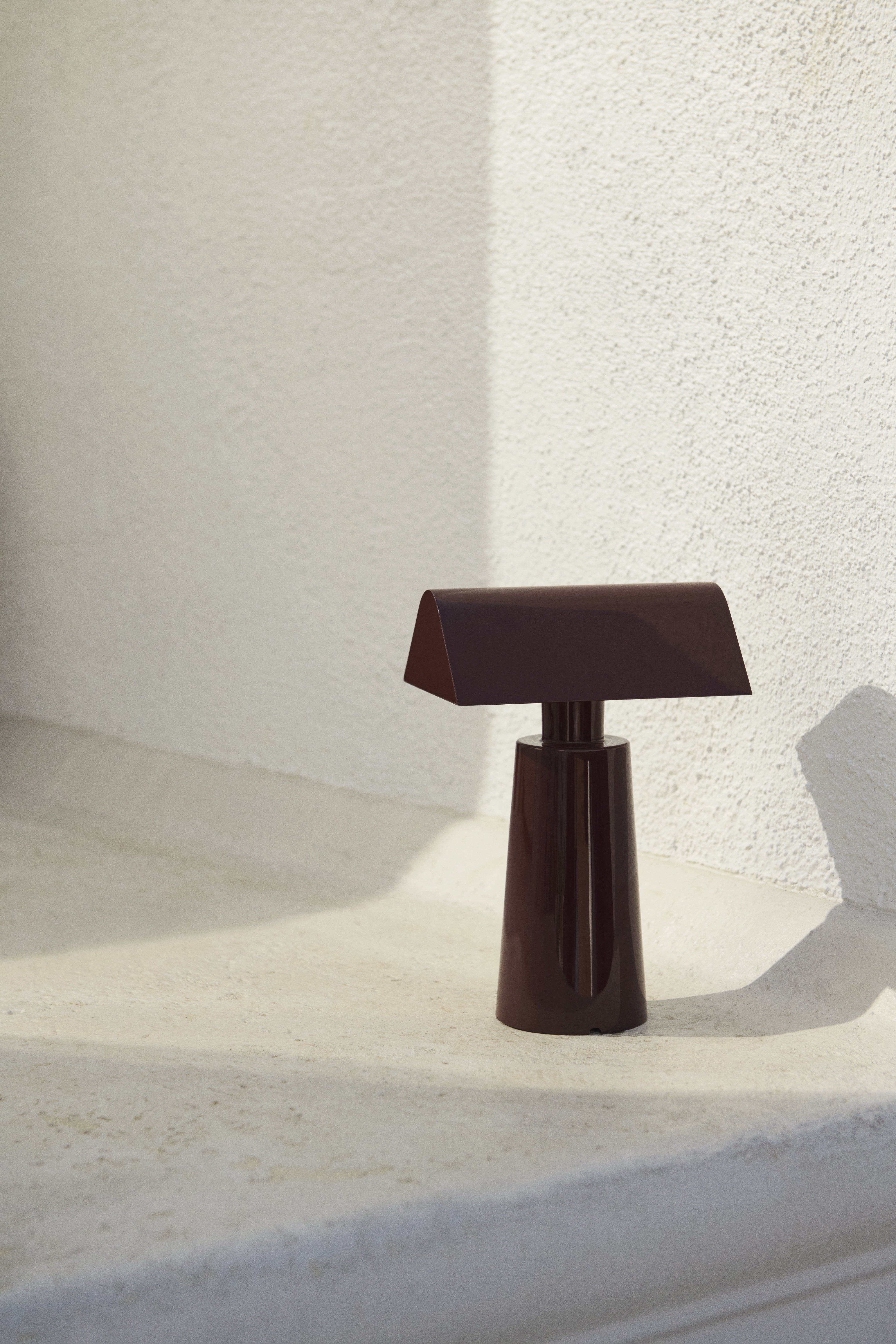 Tragbare Lampe CARET MF1 in Bordeauxrot