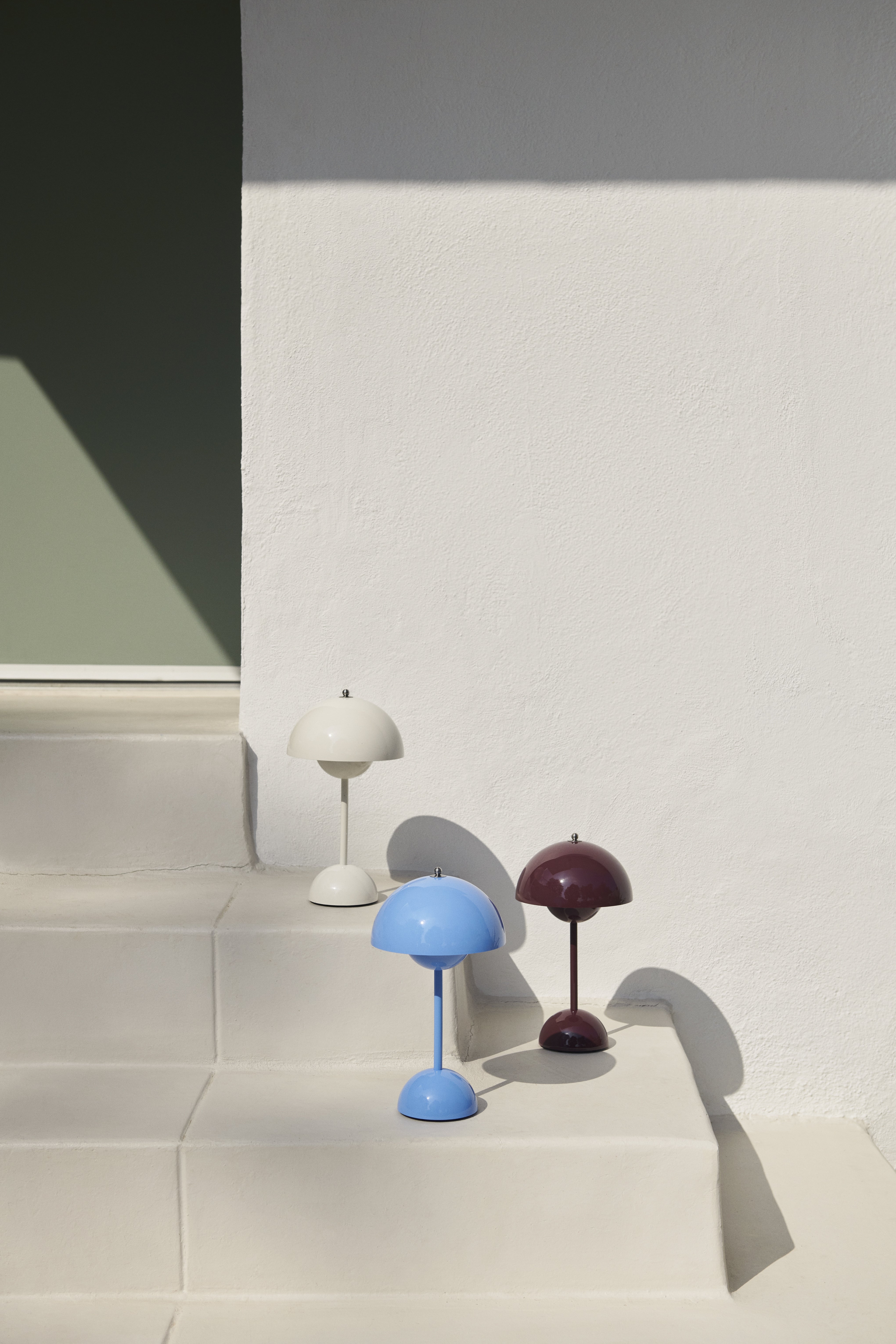 Tragbare Lampe FLOWERPOT VP9 in Blau