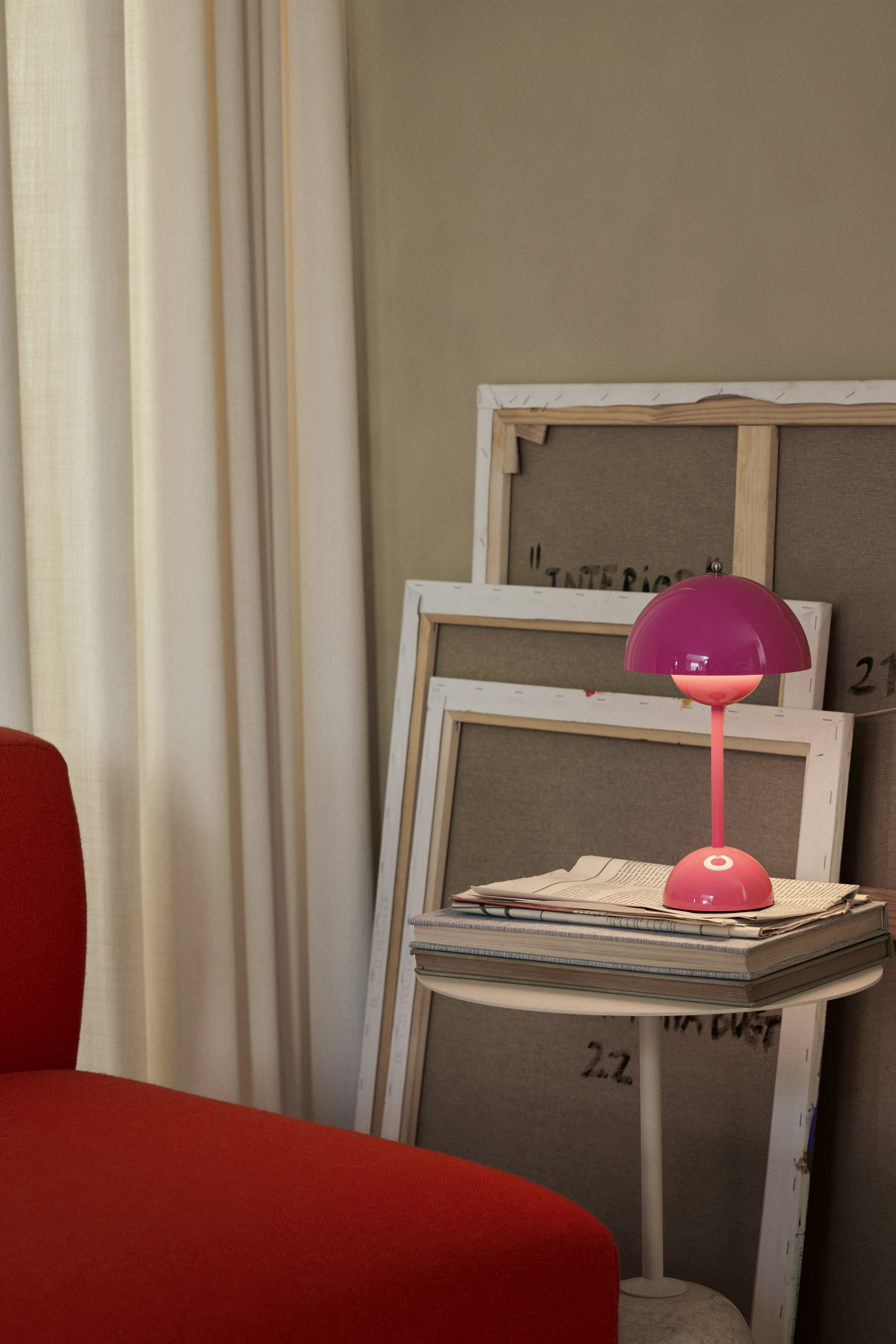 Tragbare Lampe FLOWERPOT VP9 fuchsia