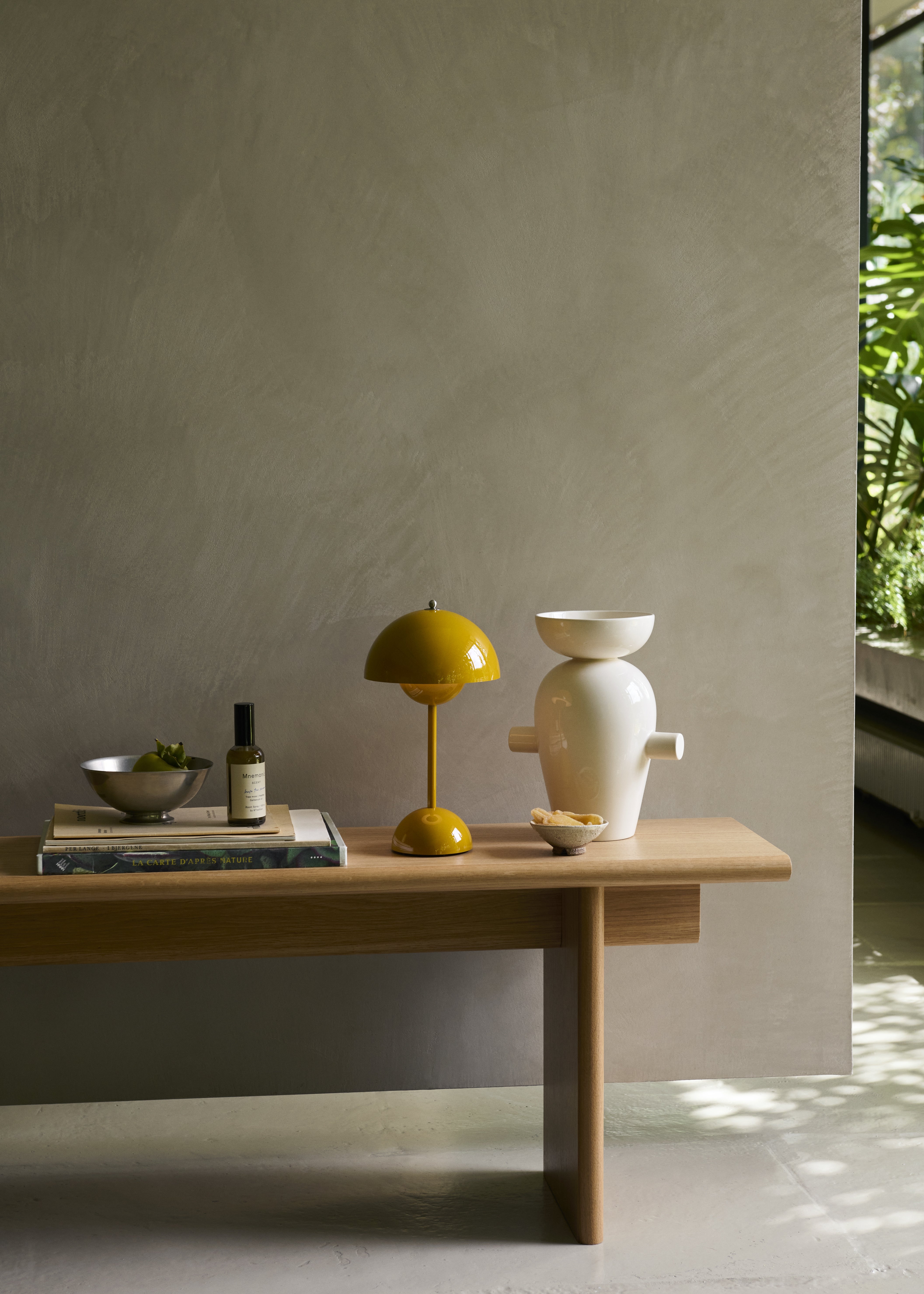 Tragbare Lampe FLOWERPOT VP9 in Senfgelb
