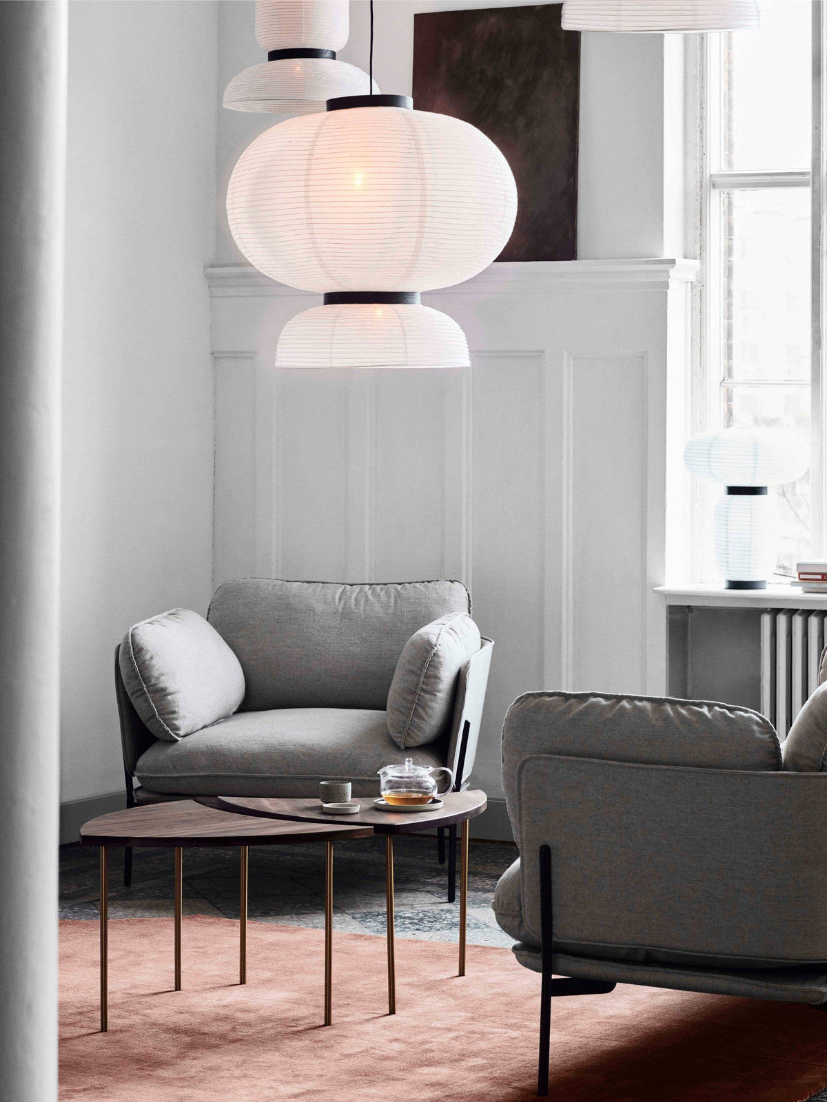 Sessel CLOUD LN1 gepolstert mit verchromtem Gestell