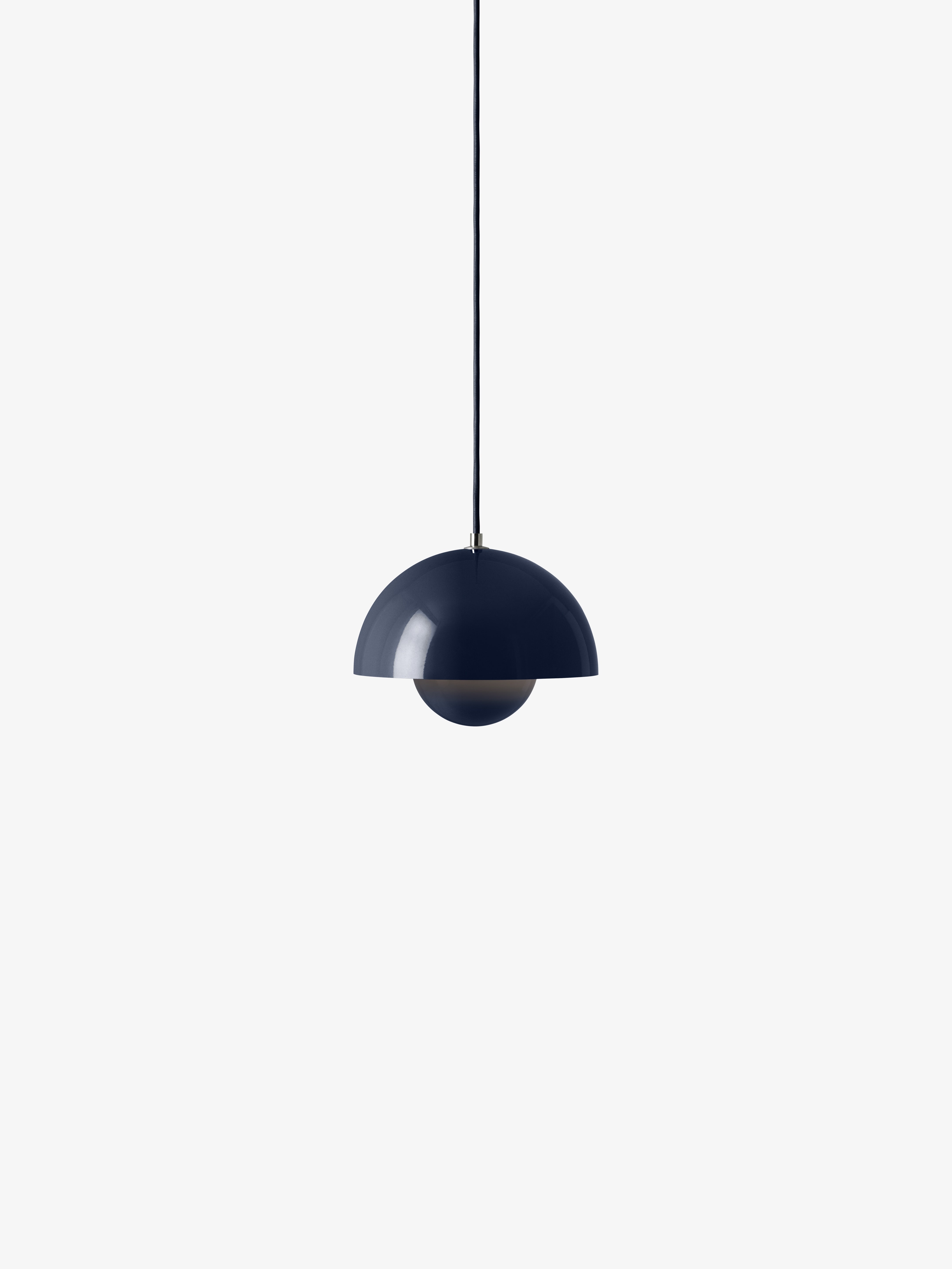 Pendelleuchte FLOWERPOT aus blauem Stahl