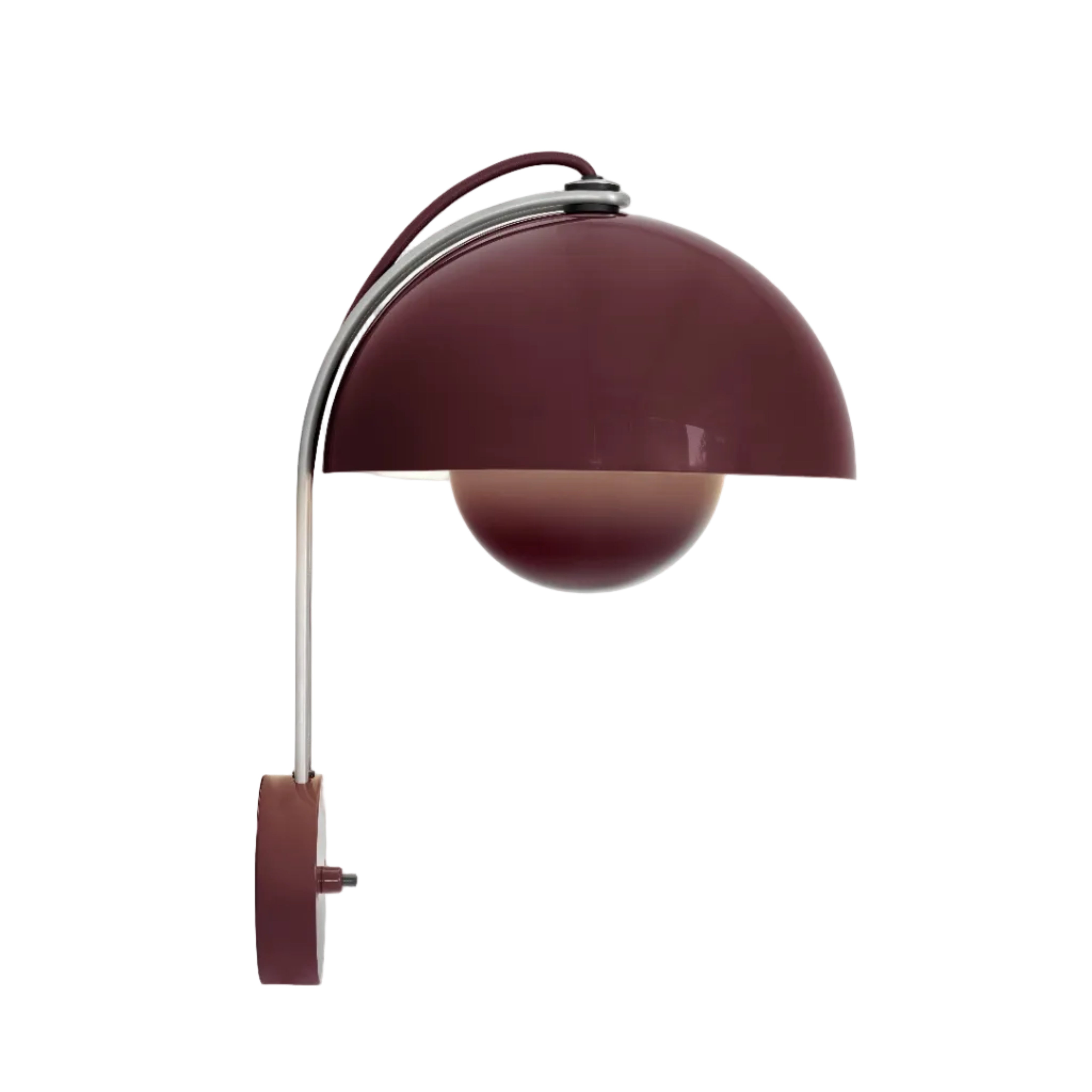 Wandlampe FLOWERPOT VP8 in dunkler Pflaume