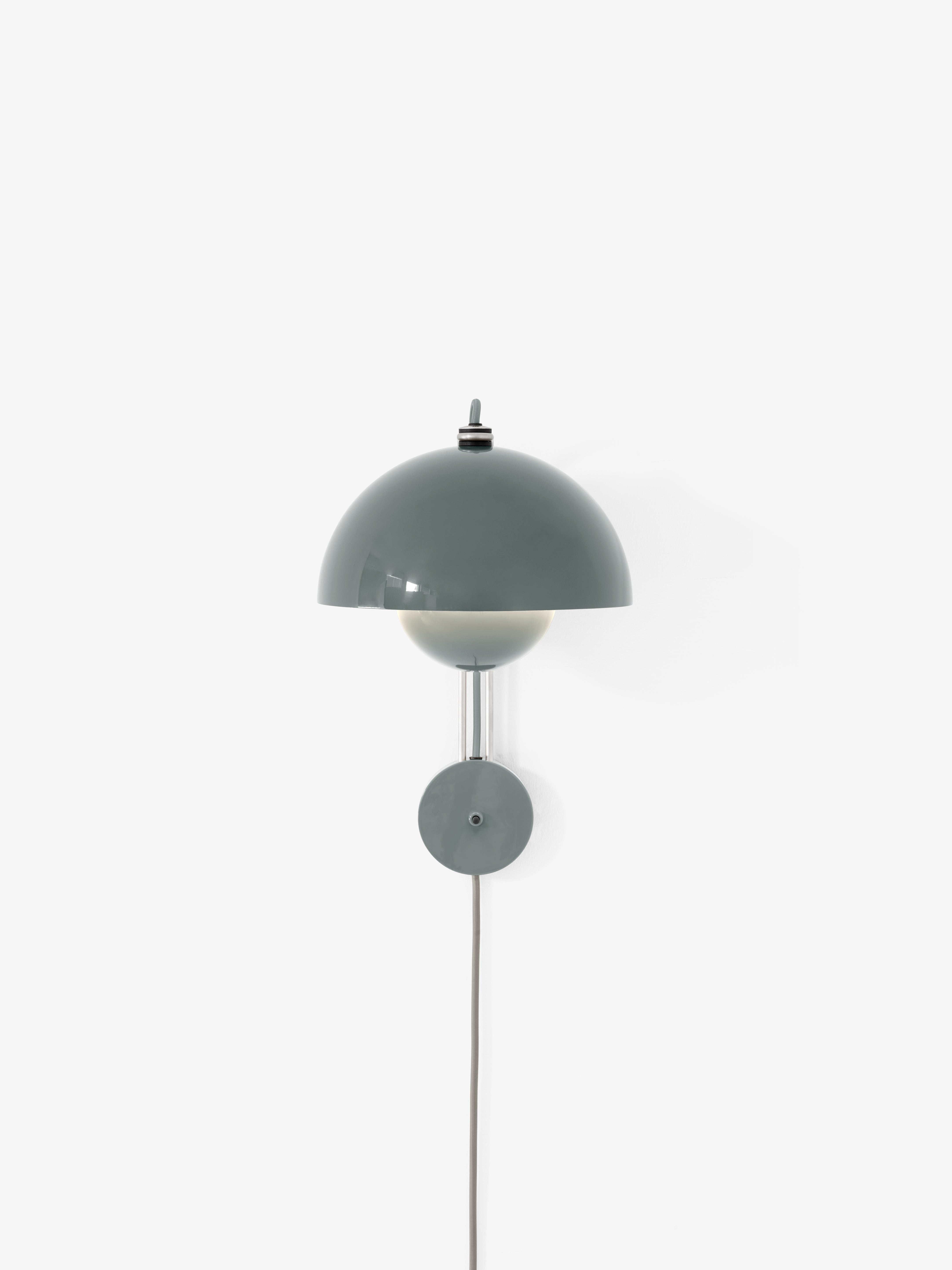 Wandlampe FLOWERPOT VP8 in grau-blau