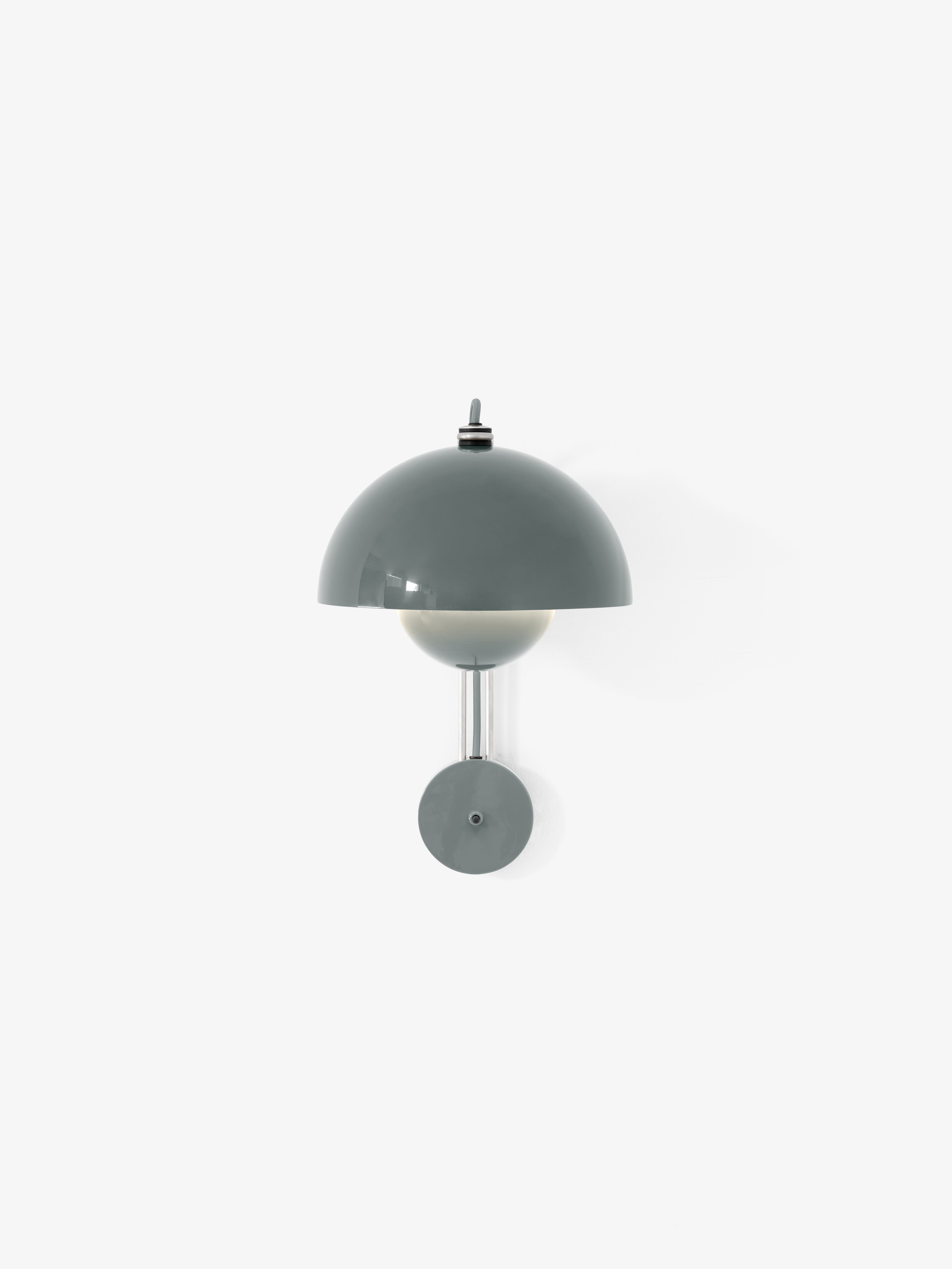 Wandlampe FLOWERPOT VP8 in grau-blau