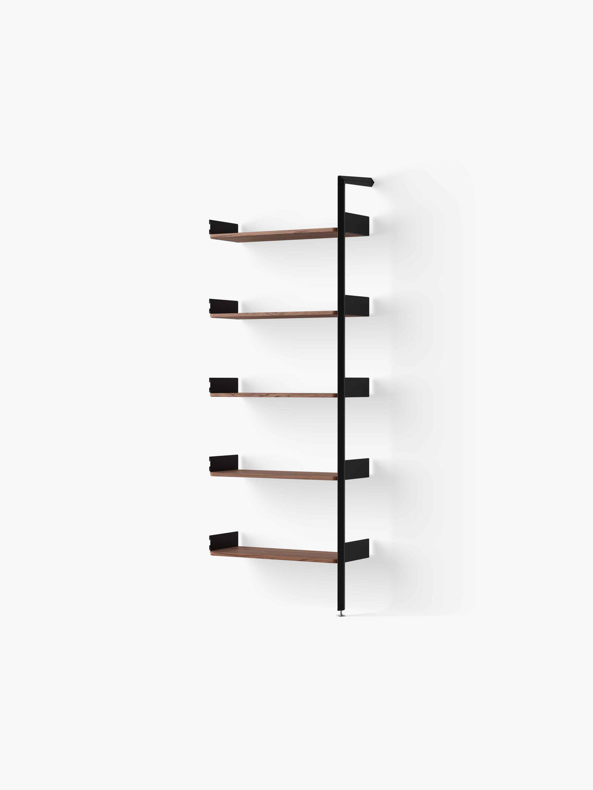 Modularregal ROMBE in Anthrazit mit Nussbaumholz