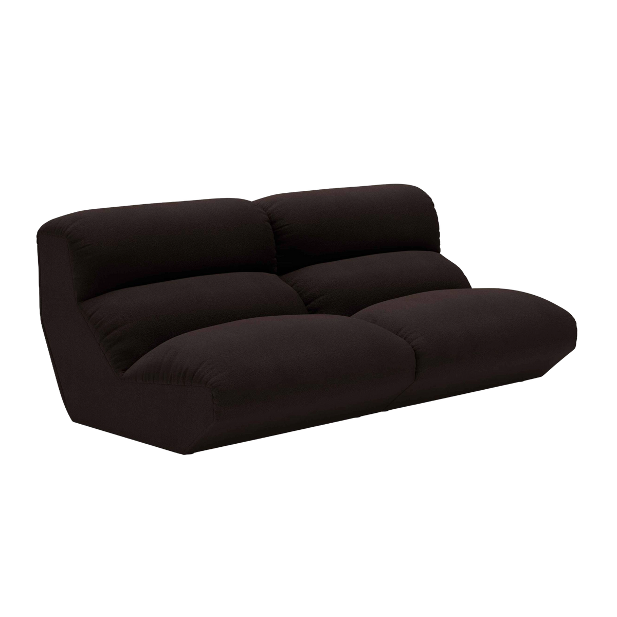 Modulares 3-Sitzer Sofa HI LO schokoladenbraun