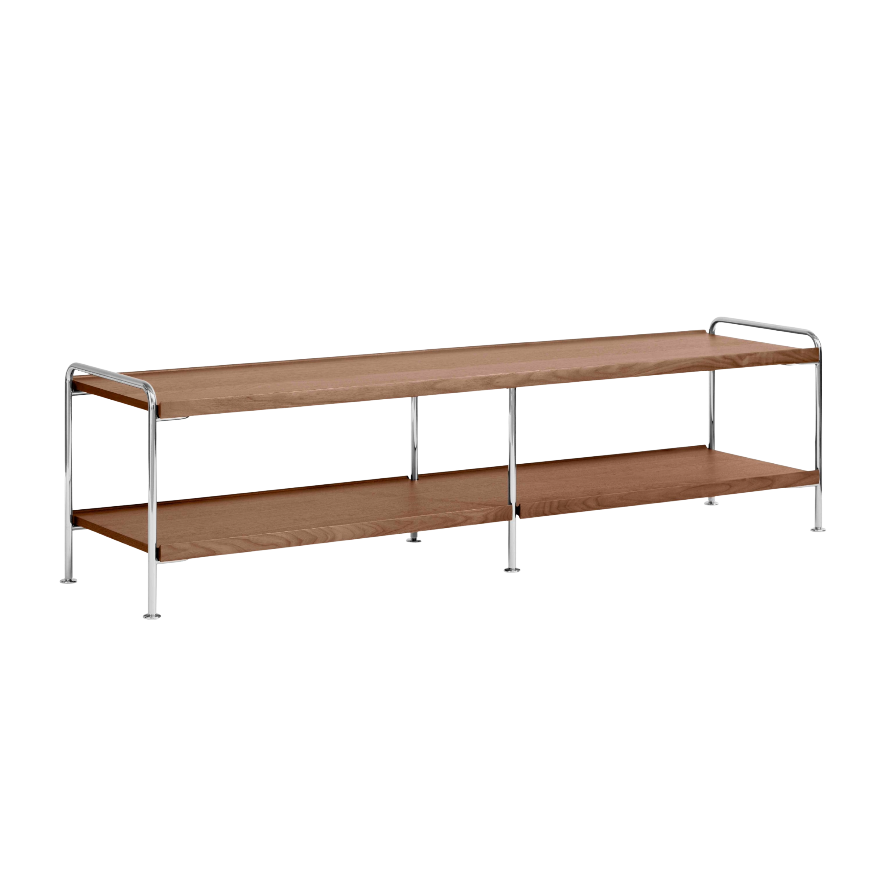 TV-Schrank ALIMA NDS4 verchromt mit Nussbaumholz
