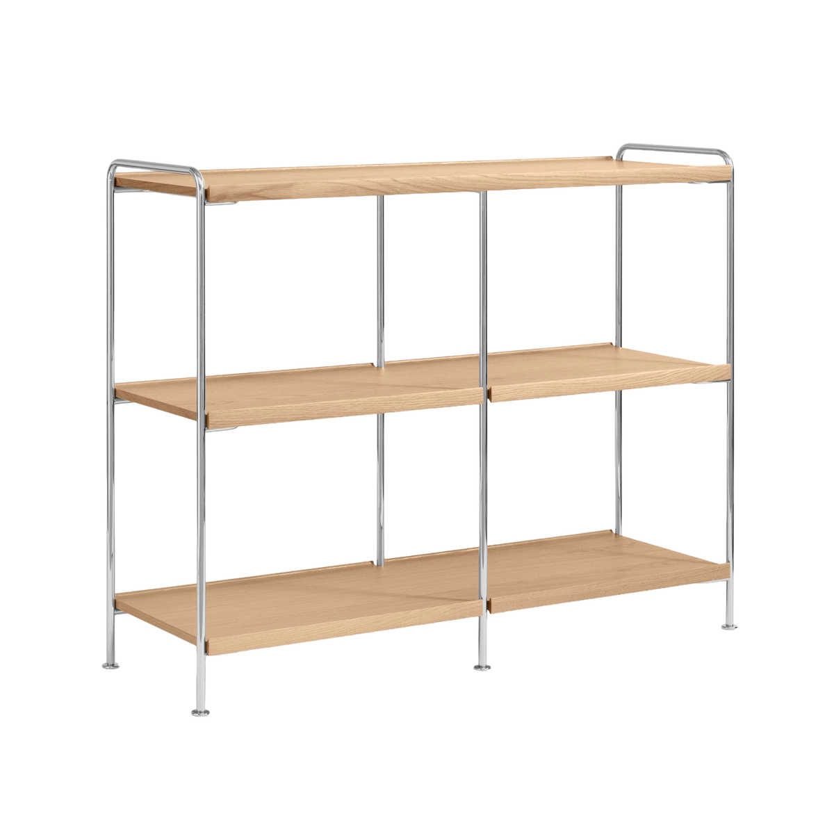 Regal ALIMA NDS5 verchromt mit Eichenholz