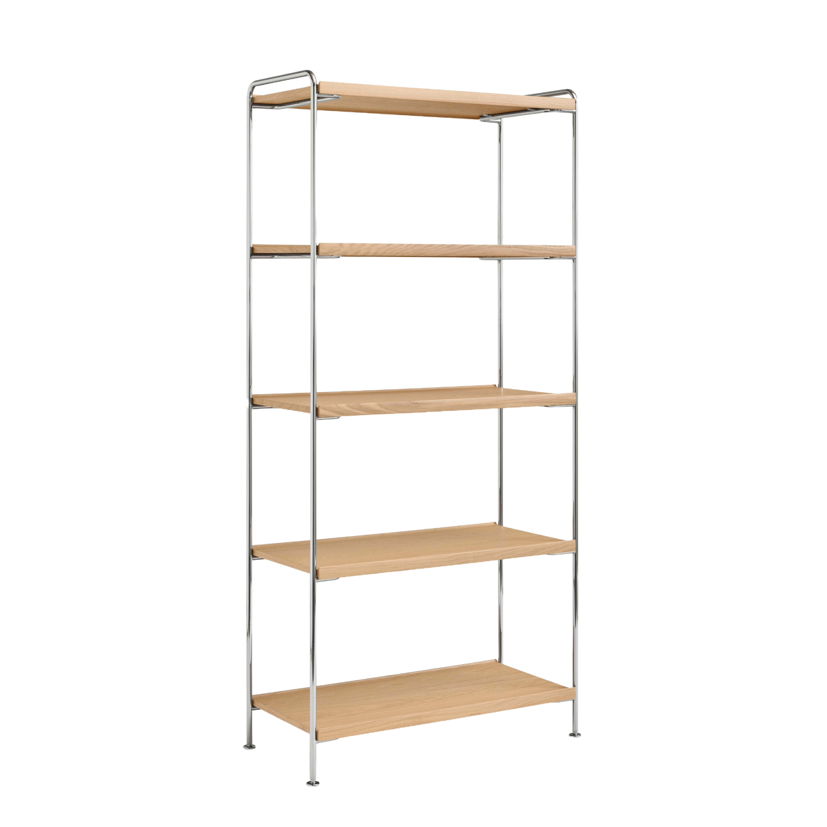Regal ALIMA NDS6 verchromt mit Eichenholz