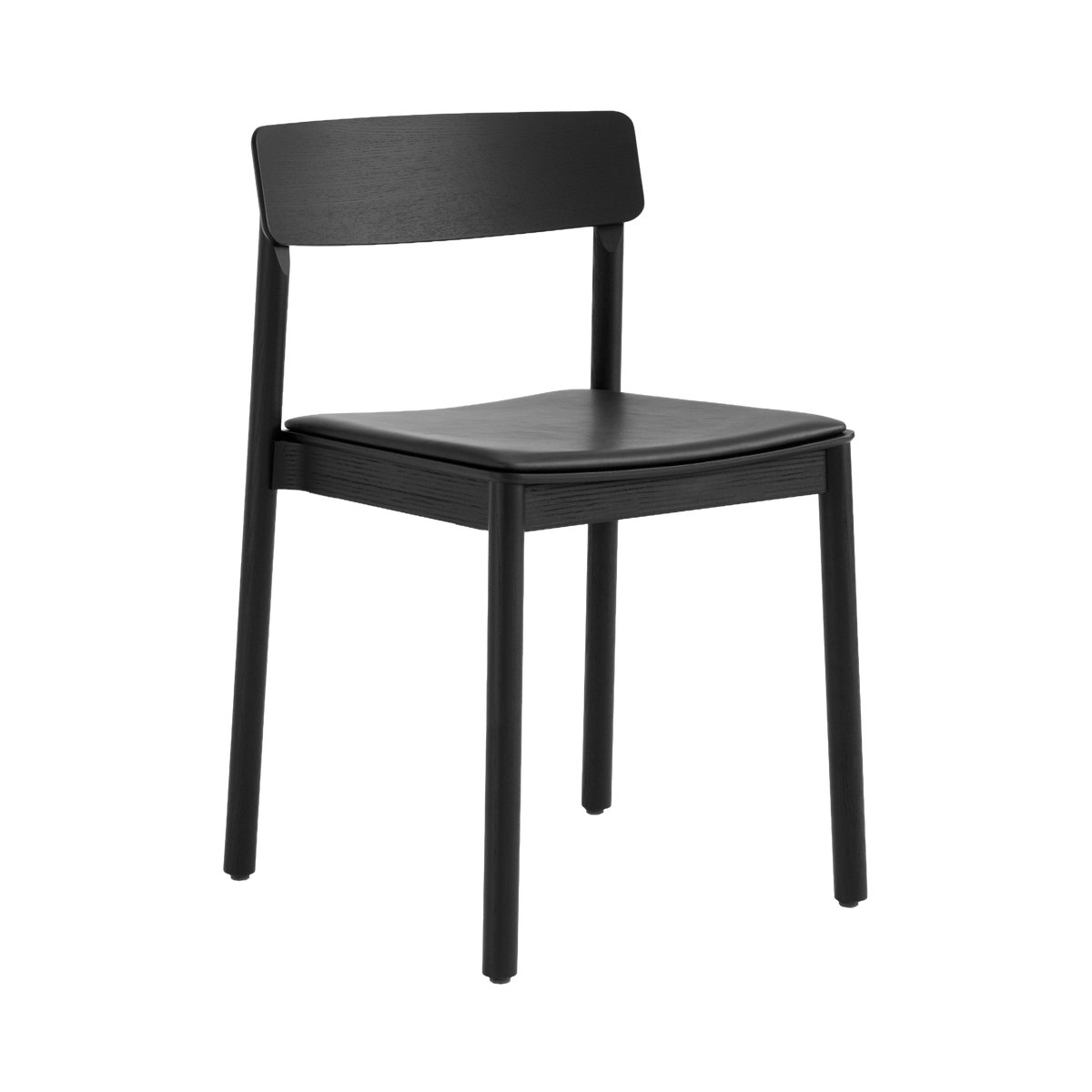 Stuhl BETTY TK3 schwarz lackierte Esche mit gepolstertem Sitz