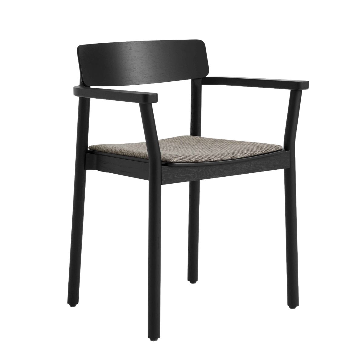 Stuhl mit Armlehnen BETTY TK11 schwarz lackierte Esche mit gepolstertem Sitz