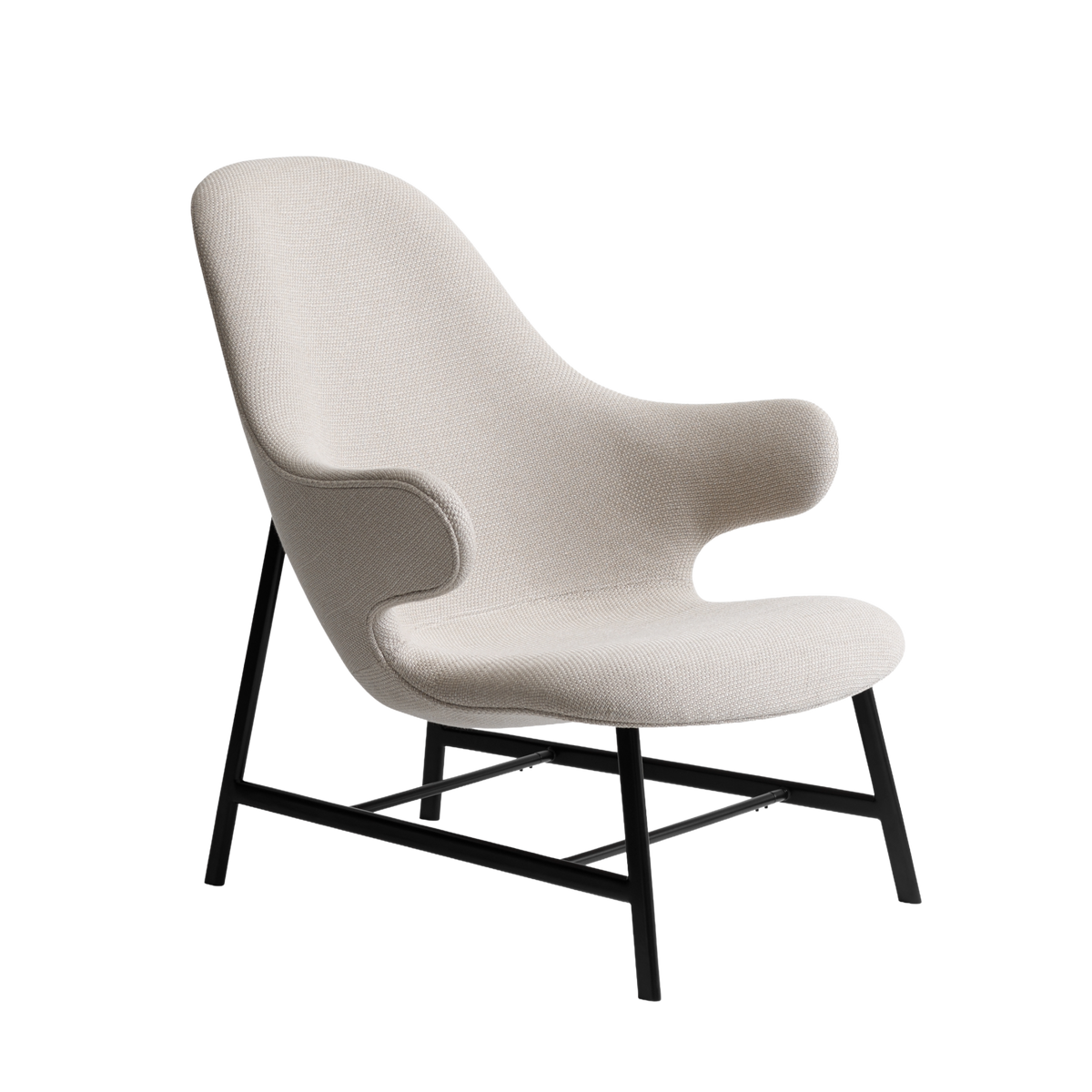 Sessel CATCH JH13 gepolstert mit schwarzem Gestell