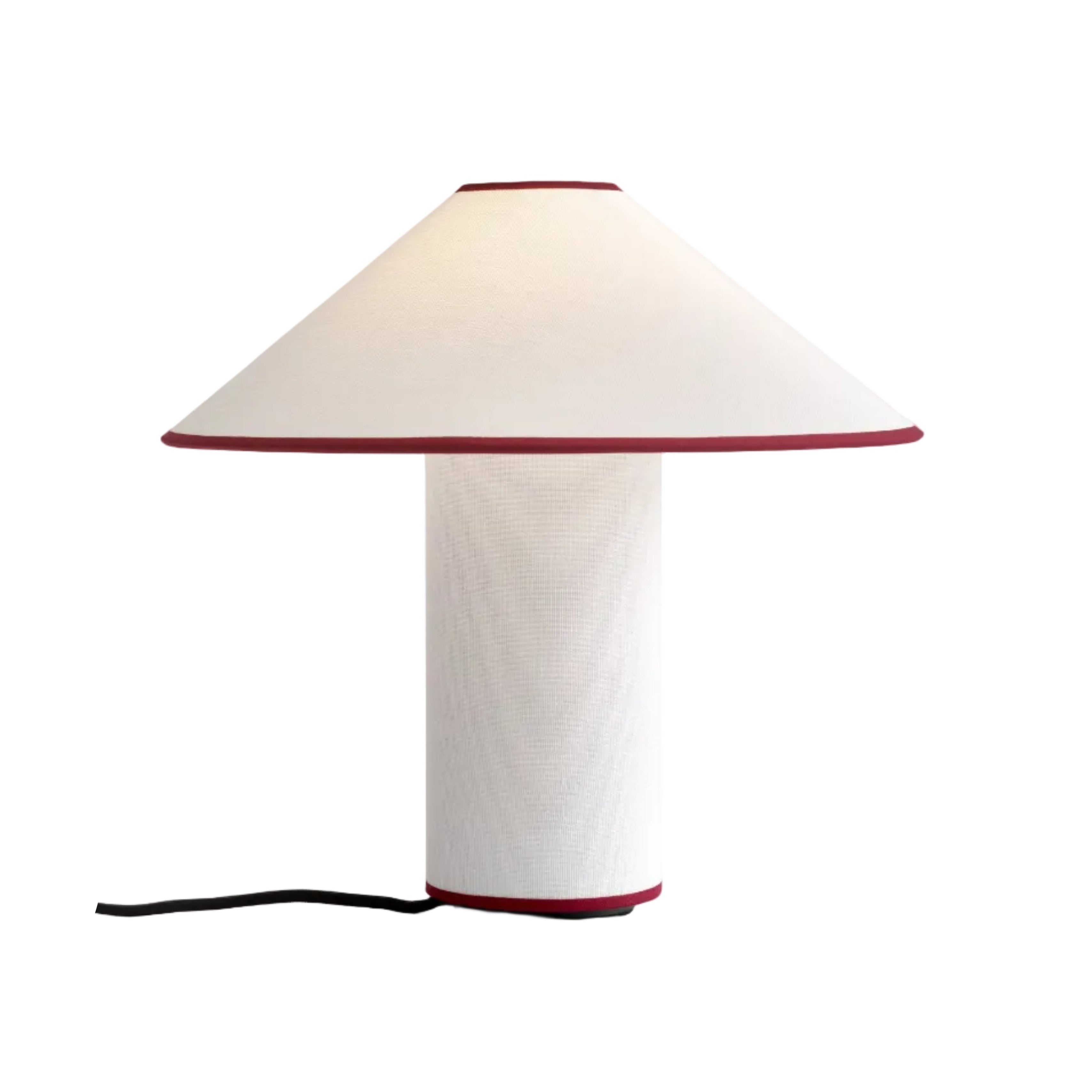 Tischlampe COLETTE ATD6 in Weiß mit rotem Finish