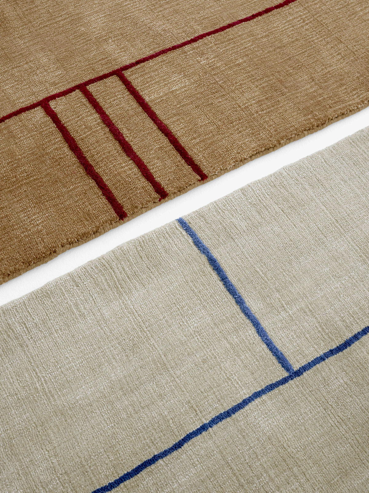 Teppich CRUISE in Sandfarbe mit Blau