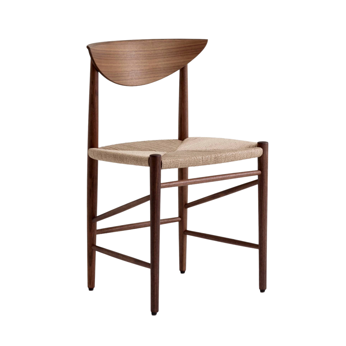 Stuhl DRAWN HM3 geölte Walnuss mit gewebtem Sitz