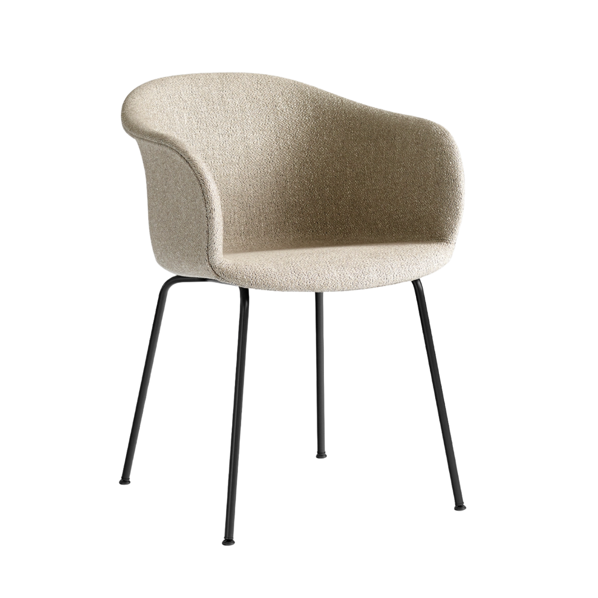 Stuhl ELEFY JH29 gepolstert mit schwarzem Gestell