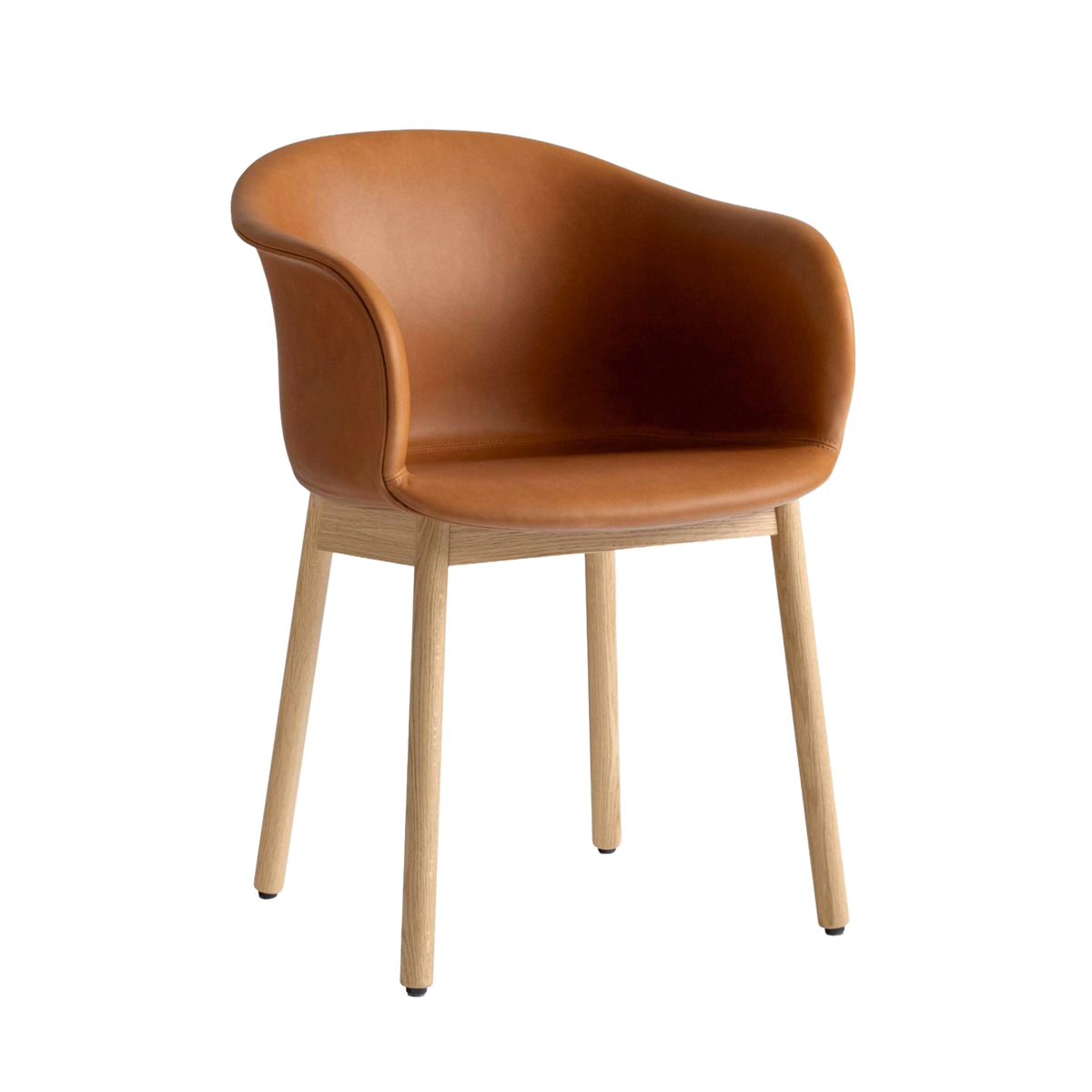 Stuhl ELEFY JH31 gepolstert mit Eichen-Gestell