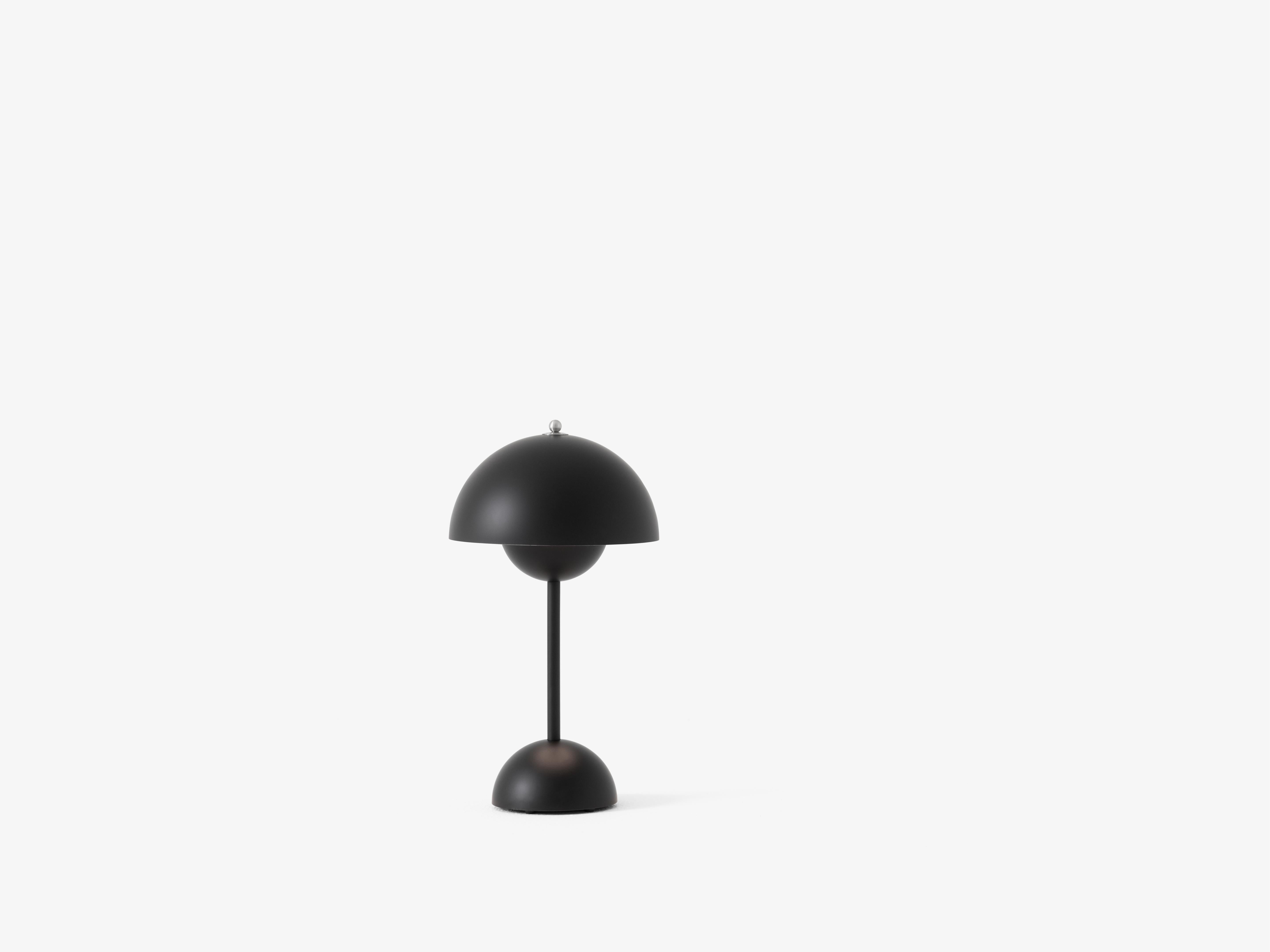 Tragbare Lampe FLOWERPOT VP9, matt schwarz