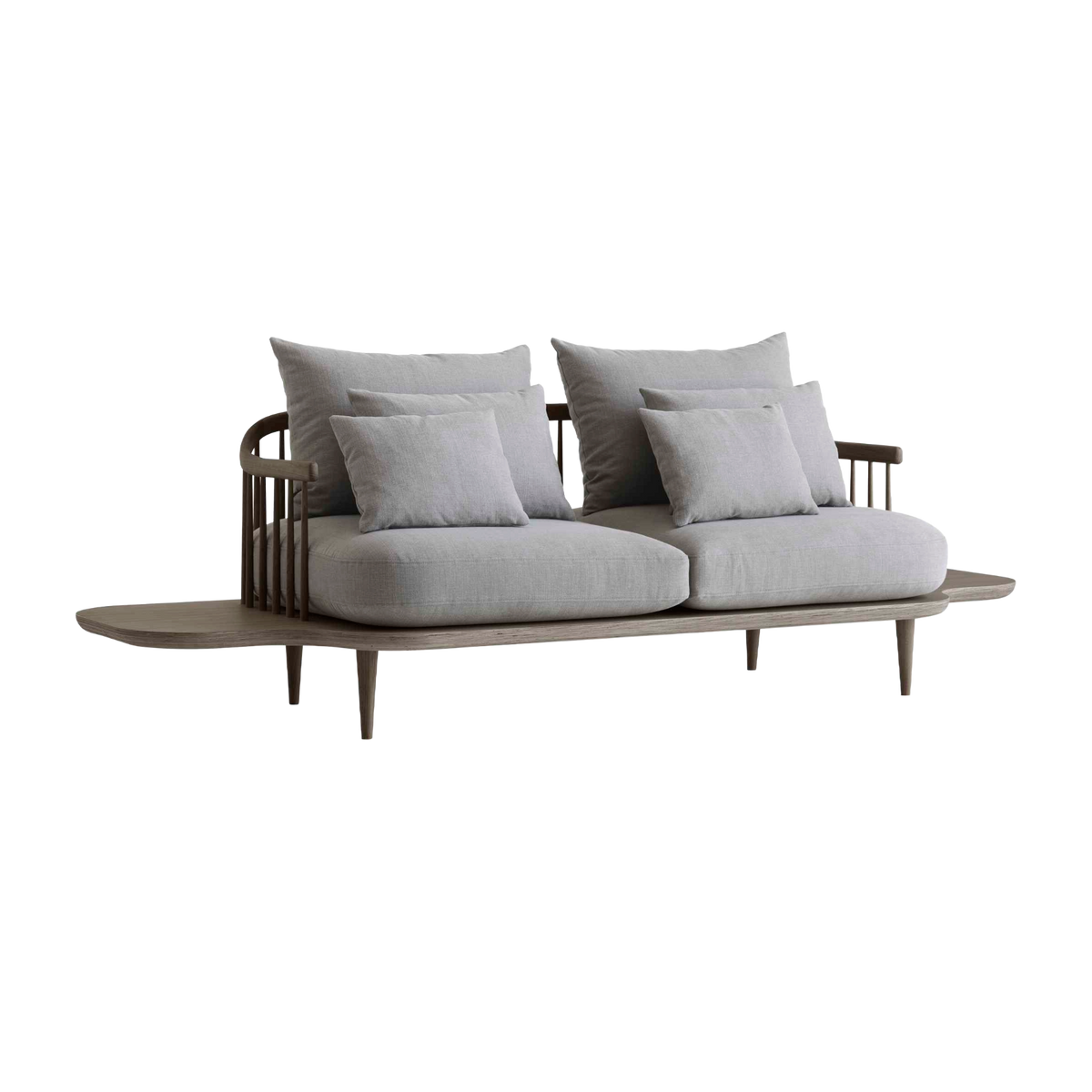 3-Sitzer Sofa FLY SC3 mit rauchfarbener Eichenbasis