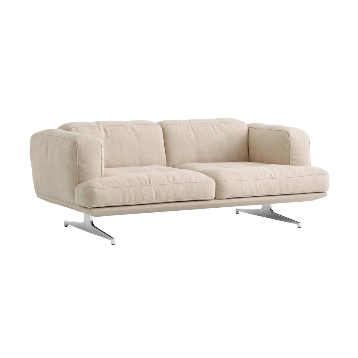 Zweisitzer-Sofa INLAND AV22 gepolstert mit Aluminiumgestell