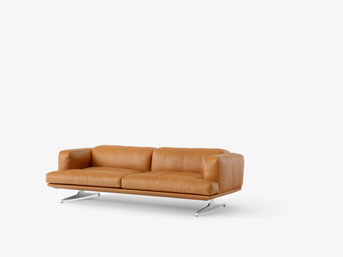 Sofa für 3 Personen INLAND AV23 gepolstert mit Aluminiumgestell