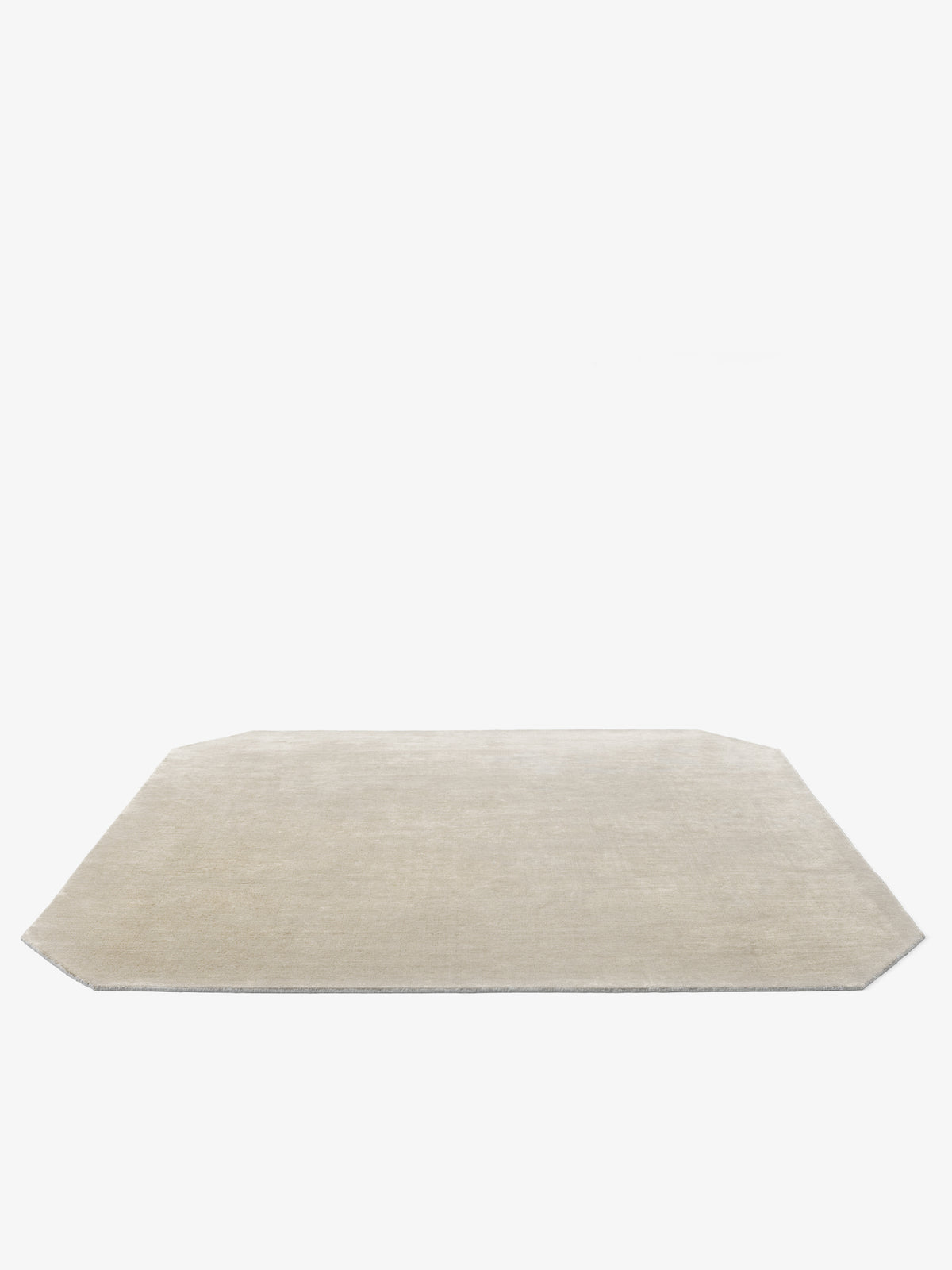 Quadratischer Teppich mit abgerundeten Ecken THE MOOR beige