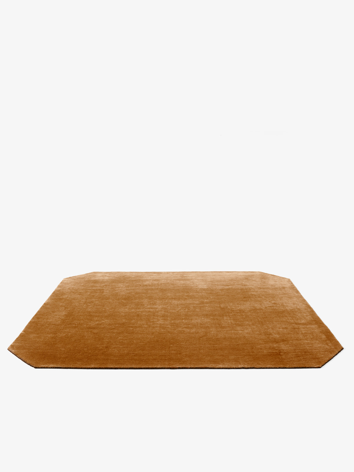 Quadratischer Teppich mit abgerundeten Ecken THE MOOR goldbraun