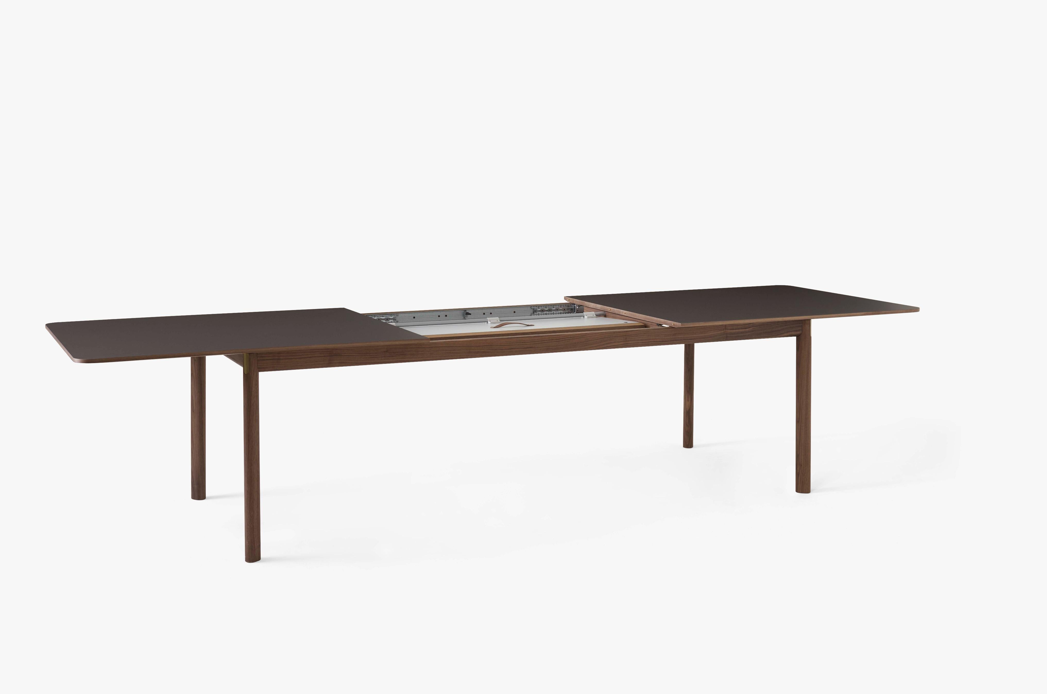 Ausziehbarer Tisch PATCH mit beigem Laminatplatte und Eichenbasis