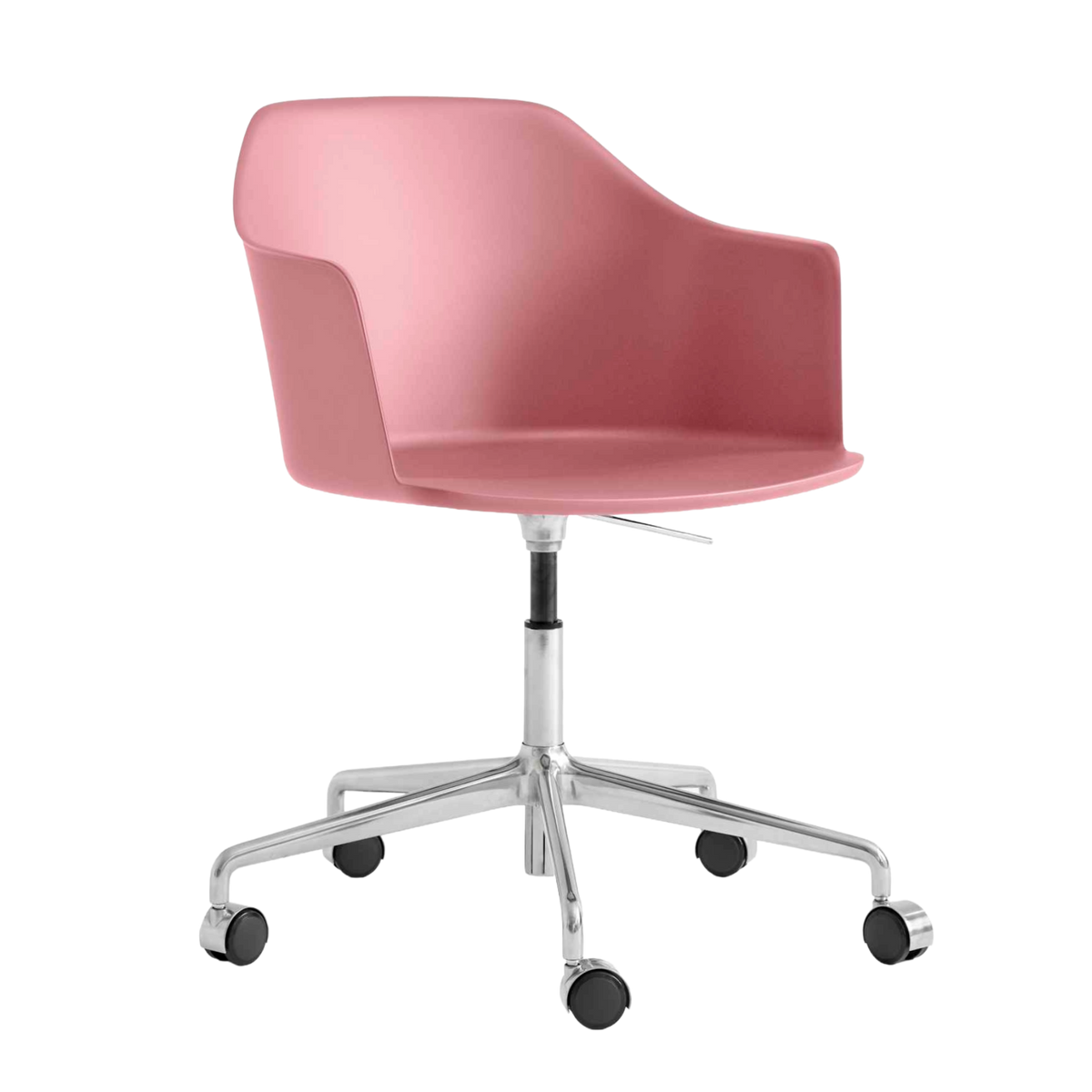 Bürostuhl RELY HW53 hellrosa mit Aluminiumgestell