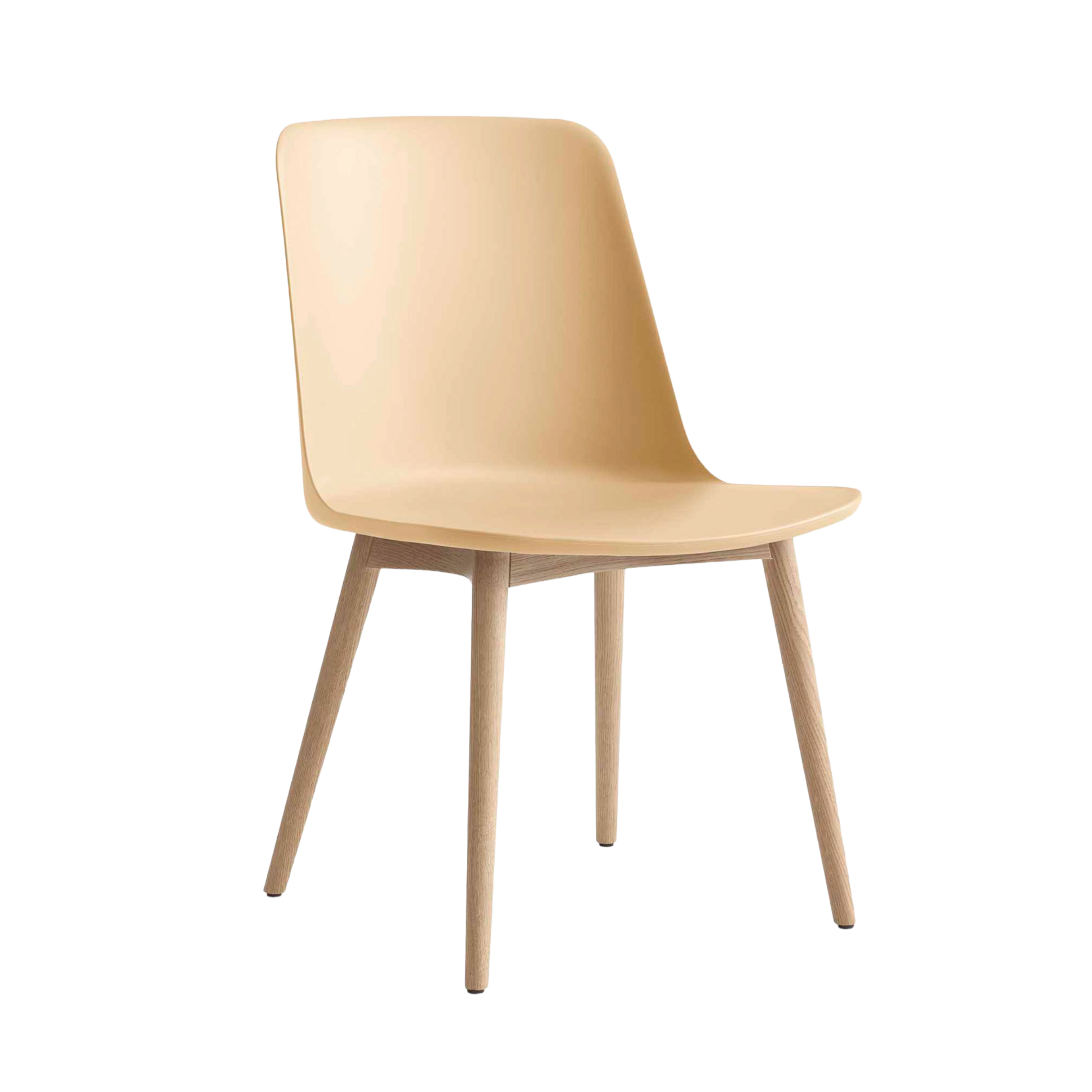Stuhl RELY HW71 sandfarben mit Eichenbasis