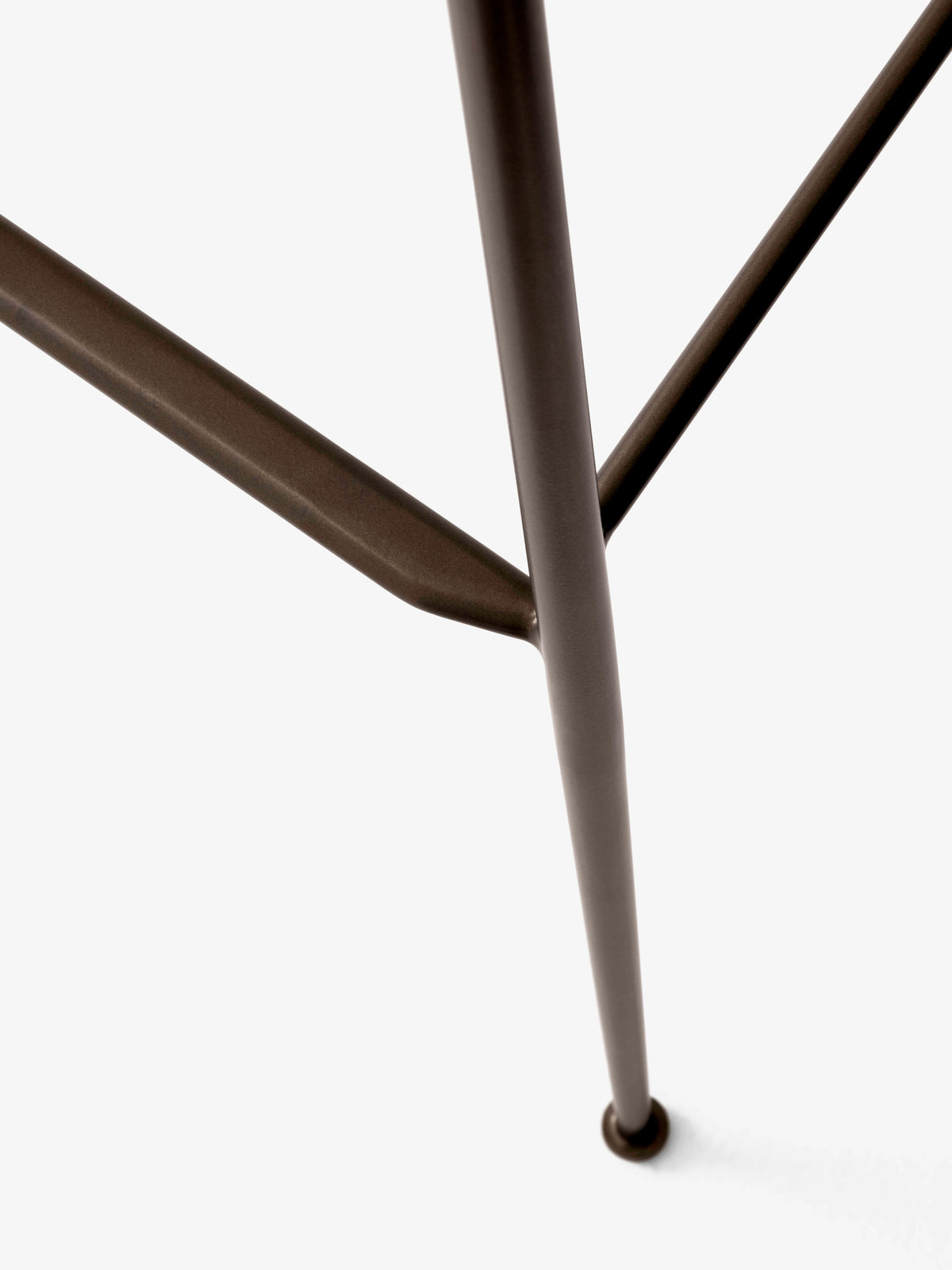 Hocker RELY weiß mit braunem Stahlgestell