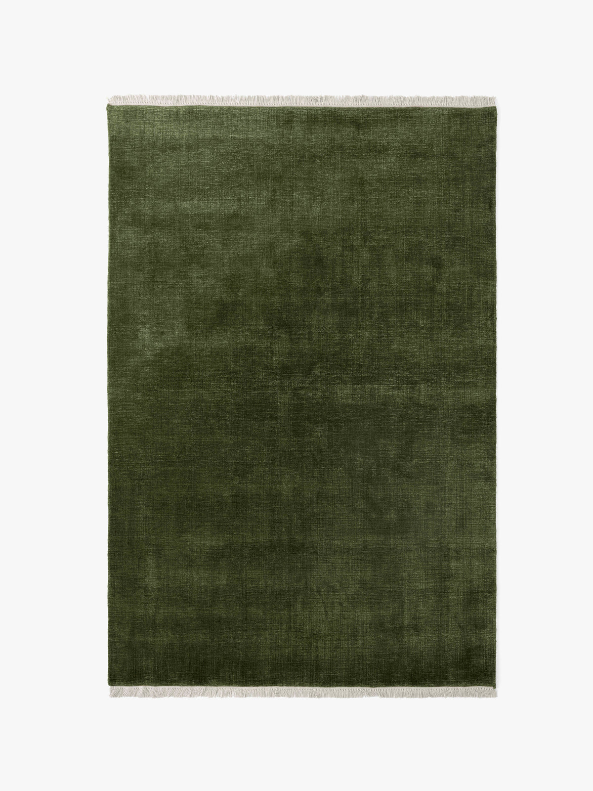 Teppich mit Fransen THE MOOR dunkelgrün