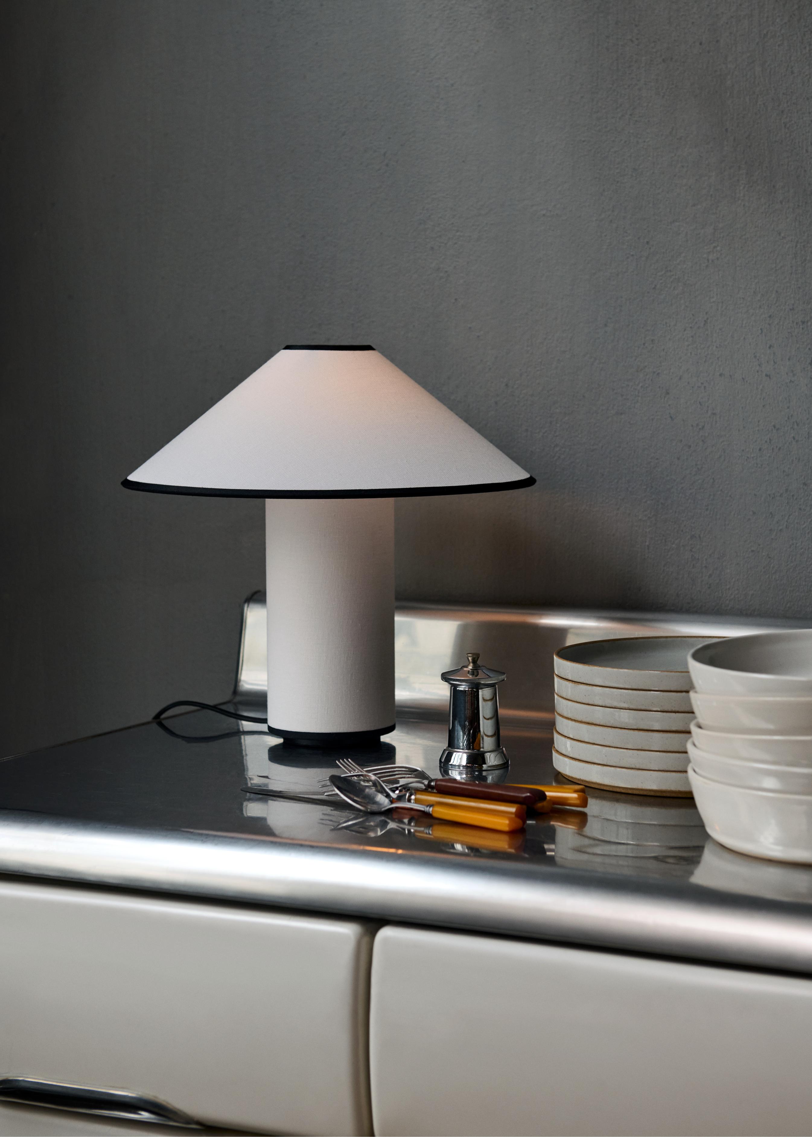 COLETTE ATD6 Table Lamp in White with Black Finish
