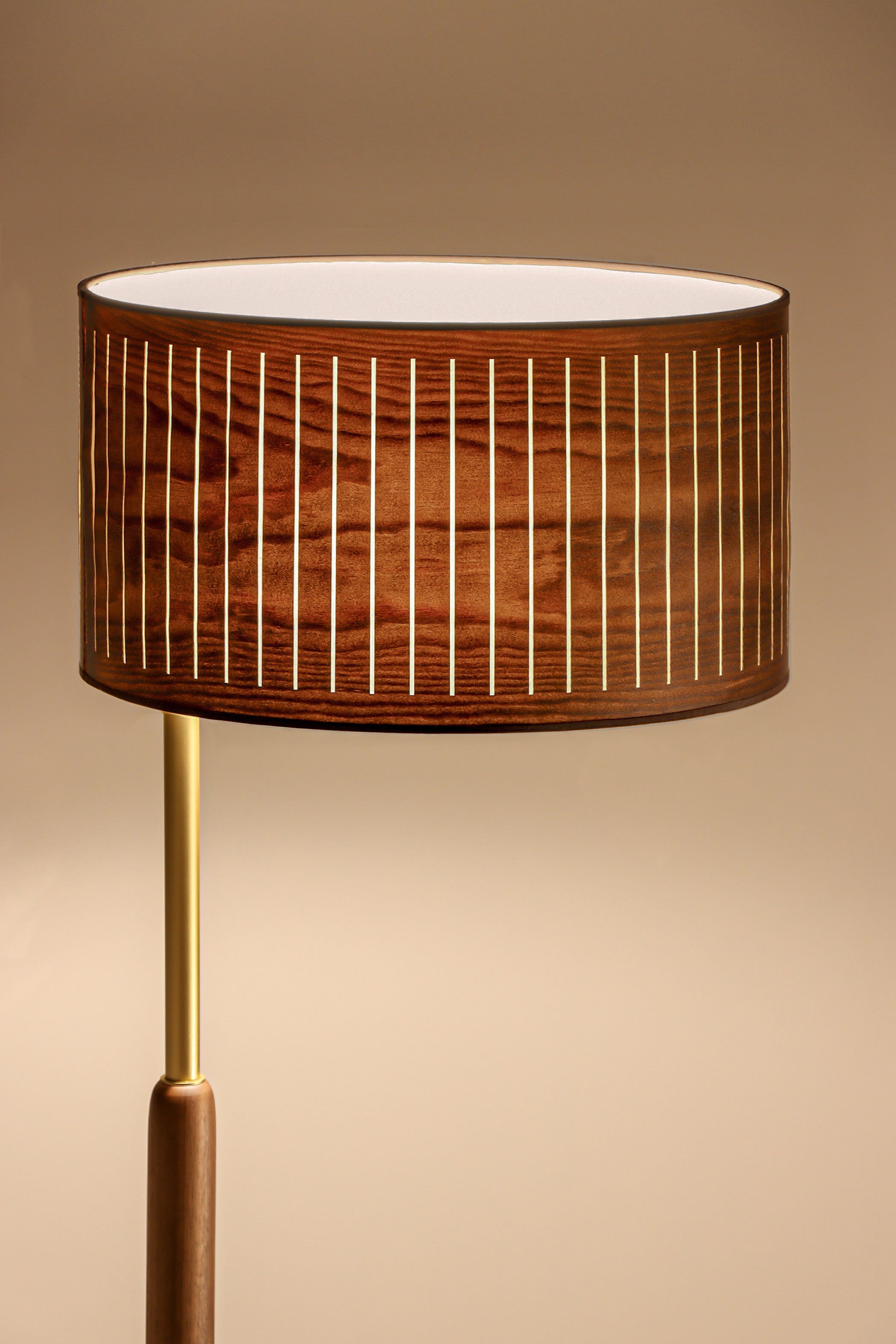 AUTUMN walnut wood floor lamp