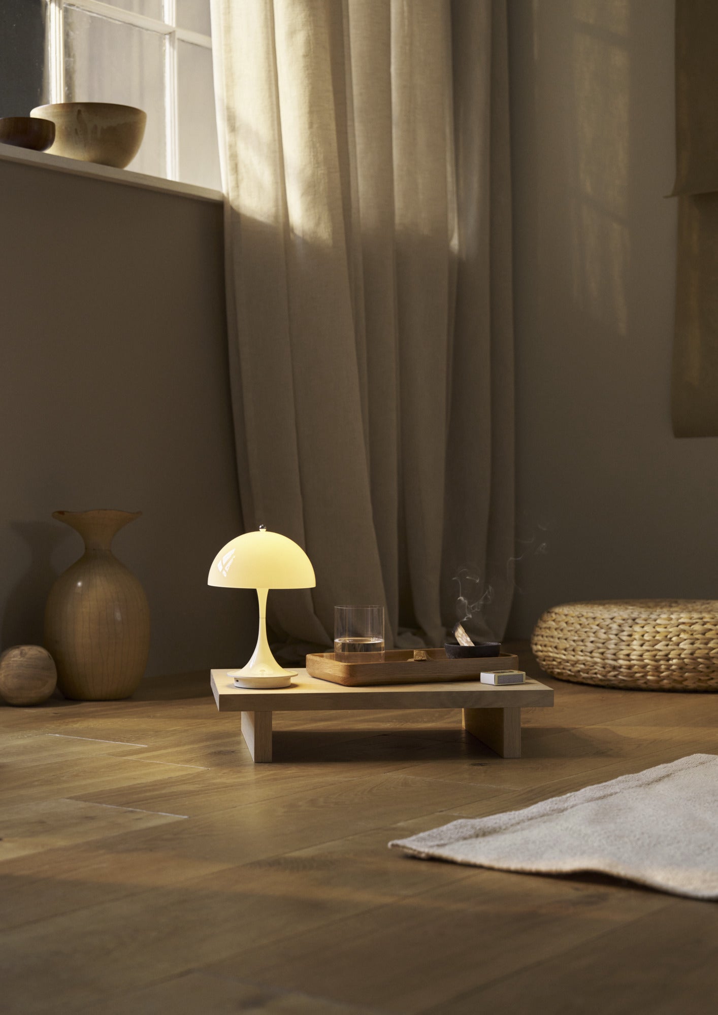 Portable lamp PANTHELLA 160 beige opal