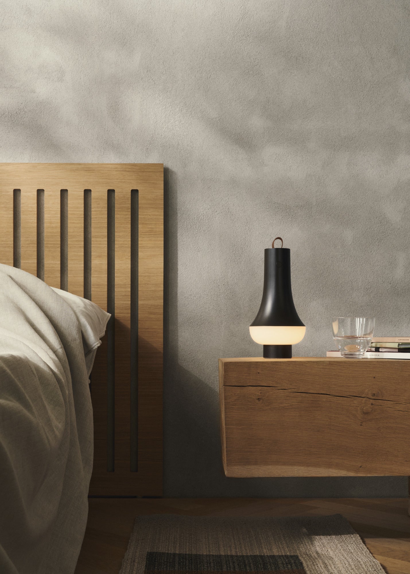 Tragbare Lampe TOMOSHI dunkelbraun