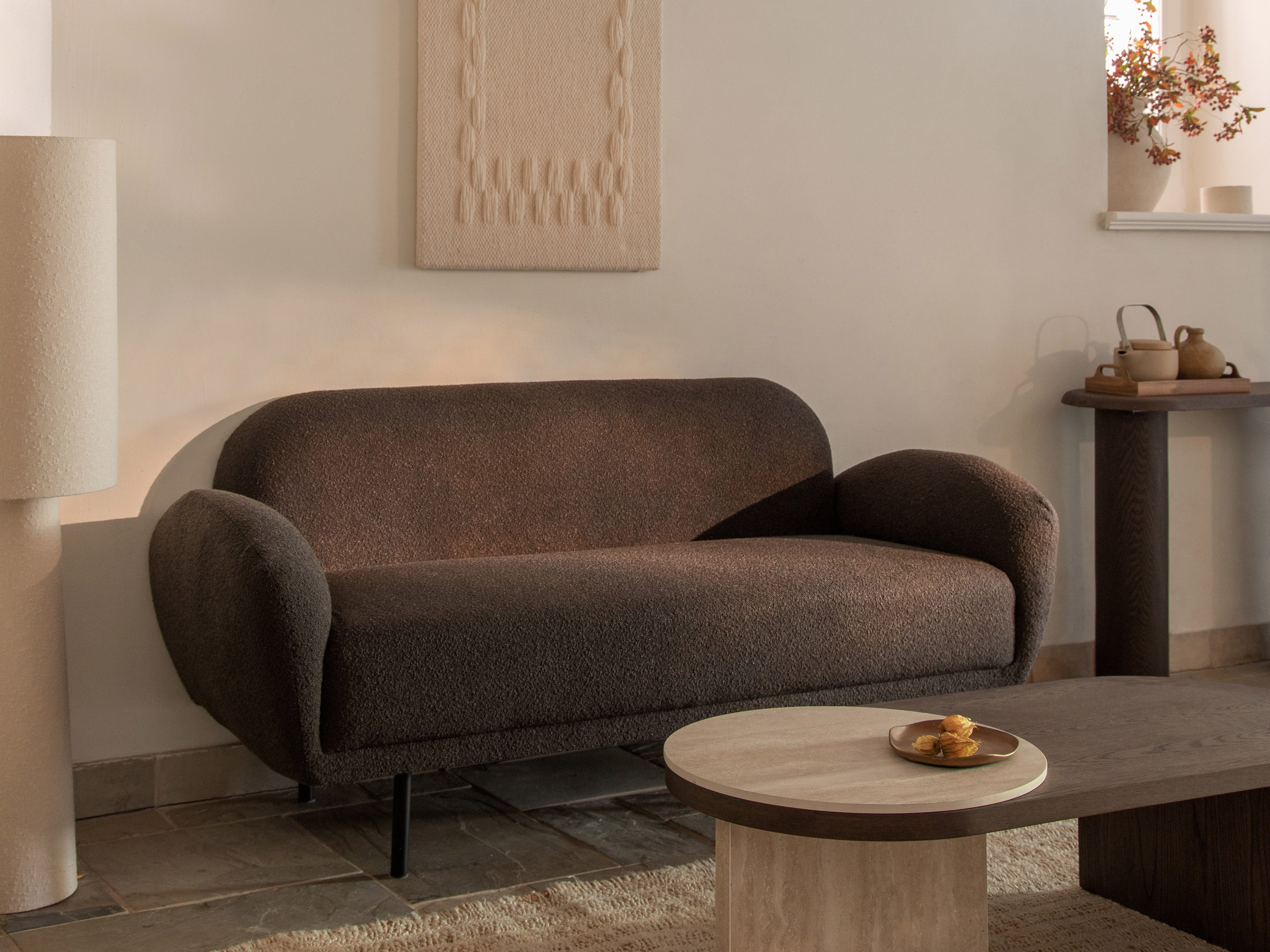 POPPY black boucle armchair