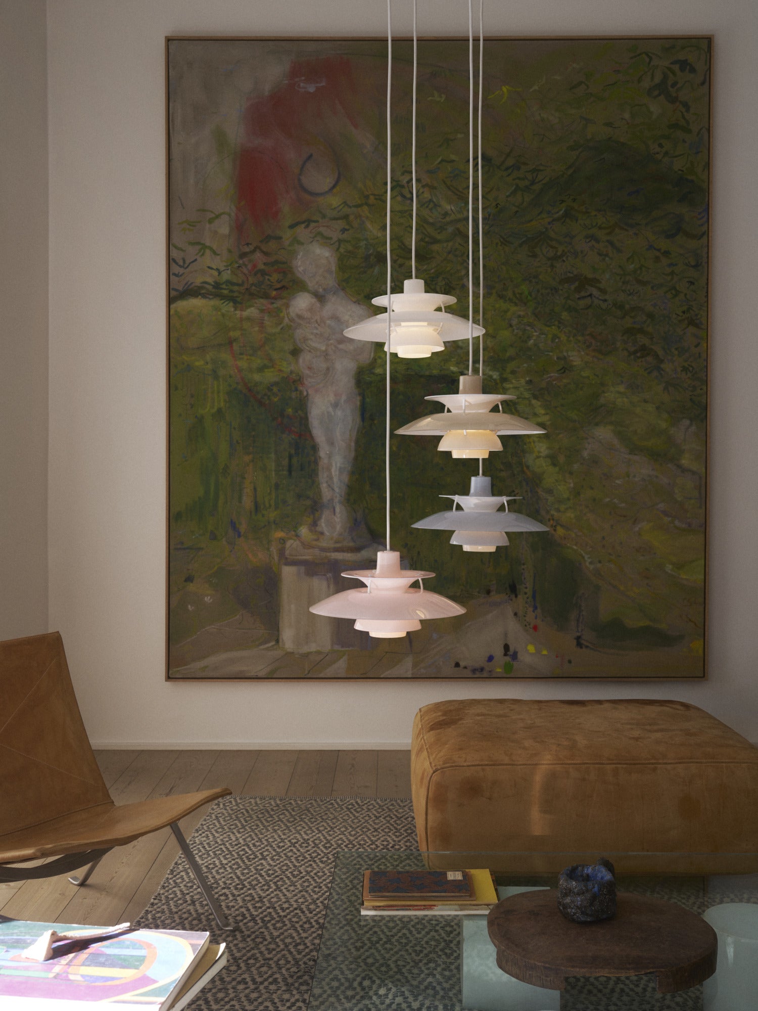 Lampa wisząca PH 5 OPAL błękitny