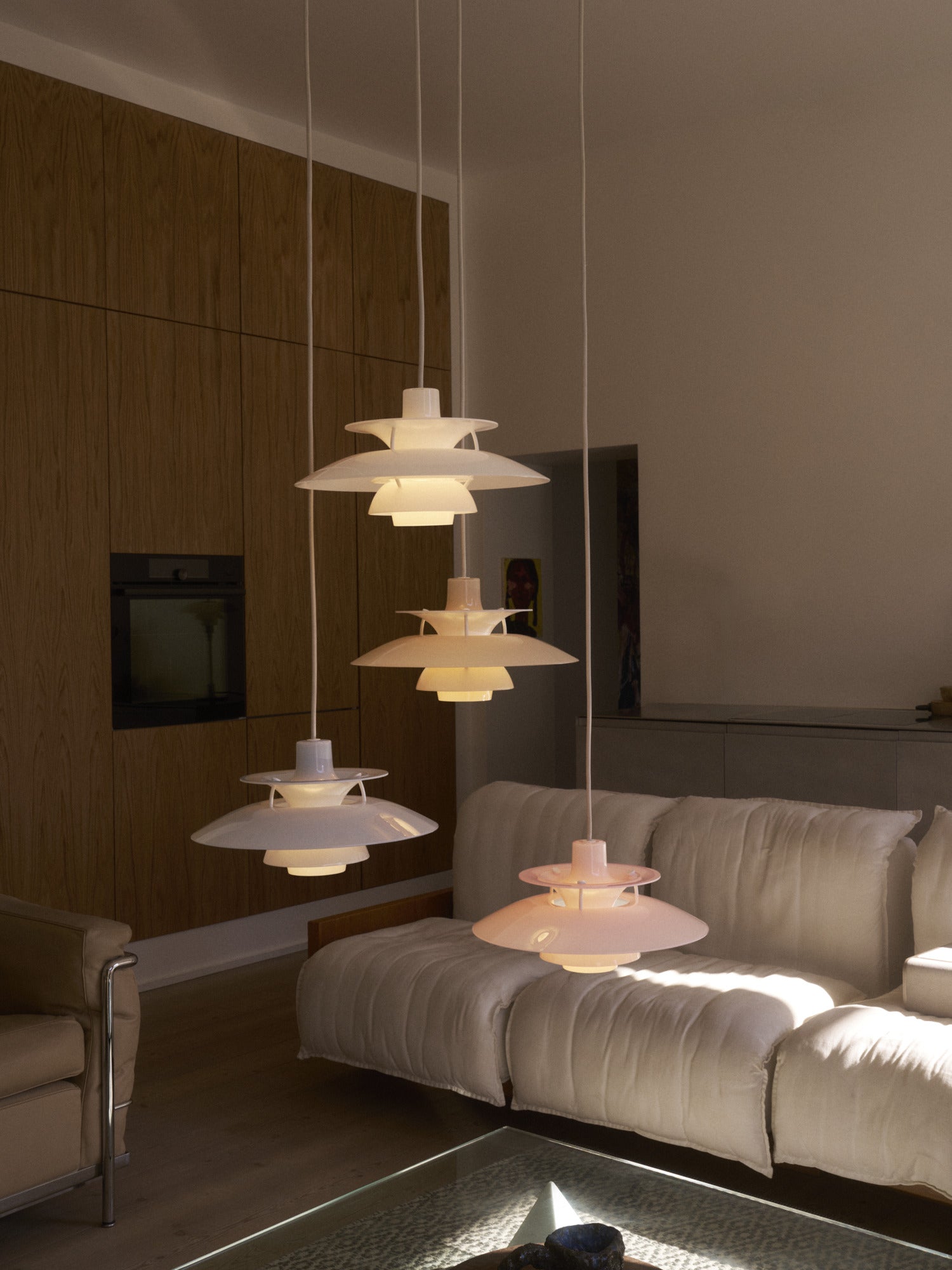 Lampa wisząca PH 5 OPAL błękitny