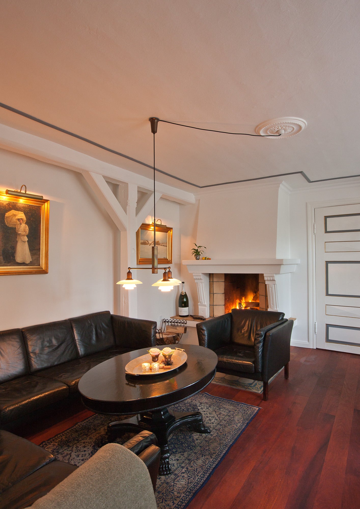 PH 2/1 STEM FITTING pendant lamp white with chrome finish